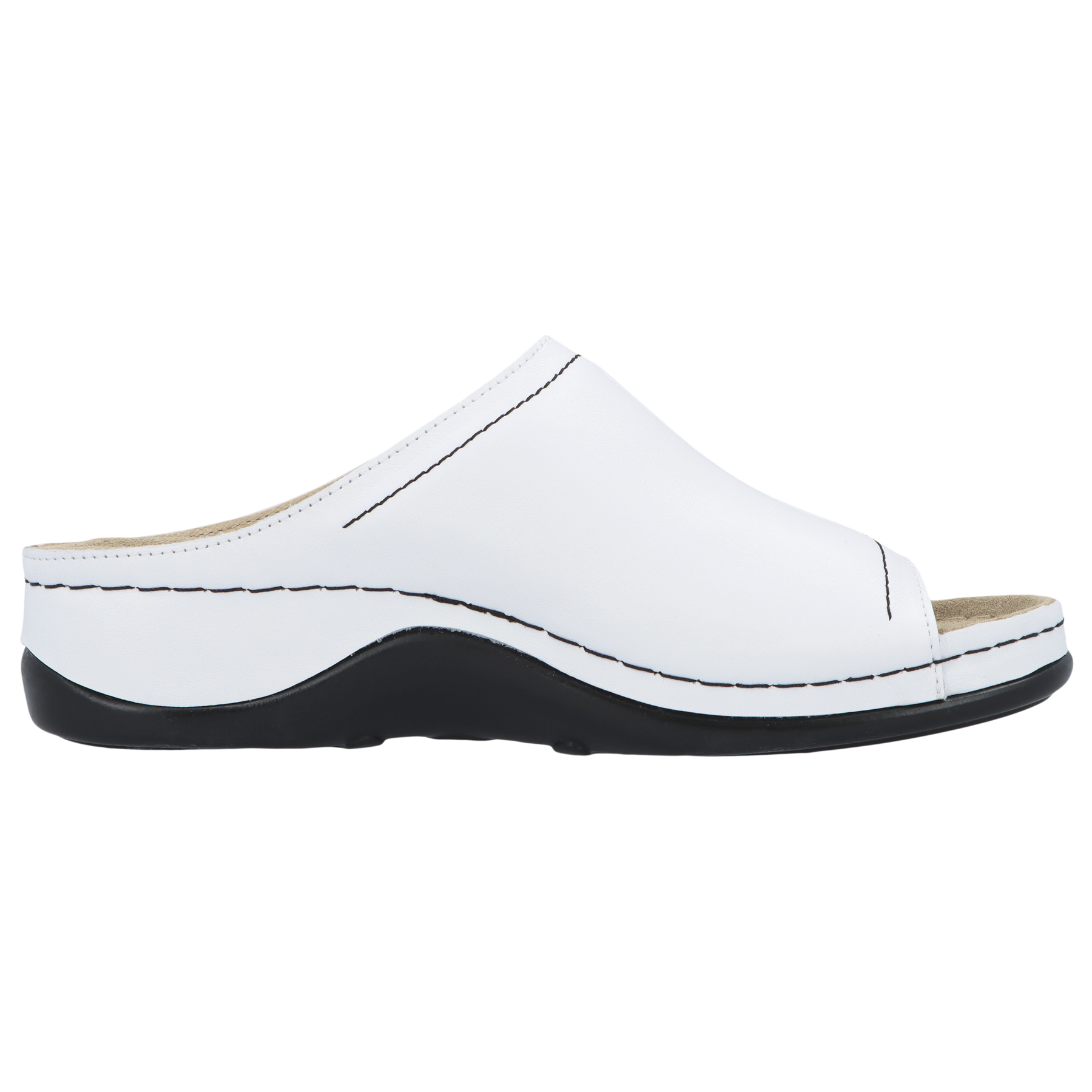 weiße pantolette seitenansicht rechts