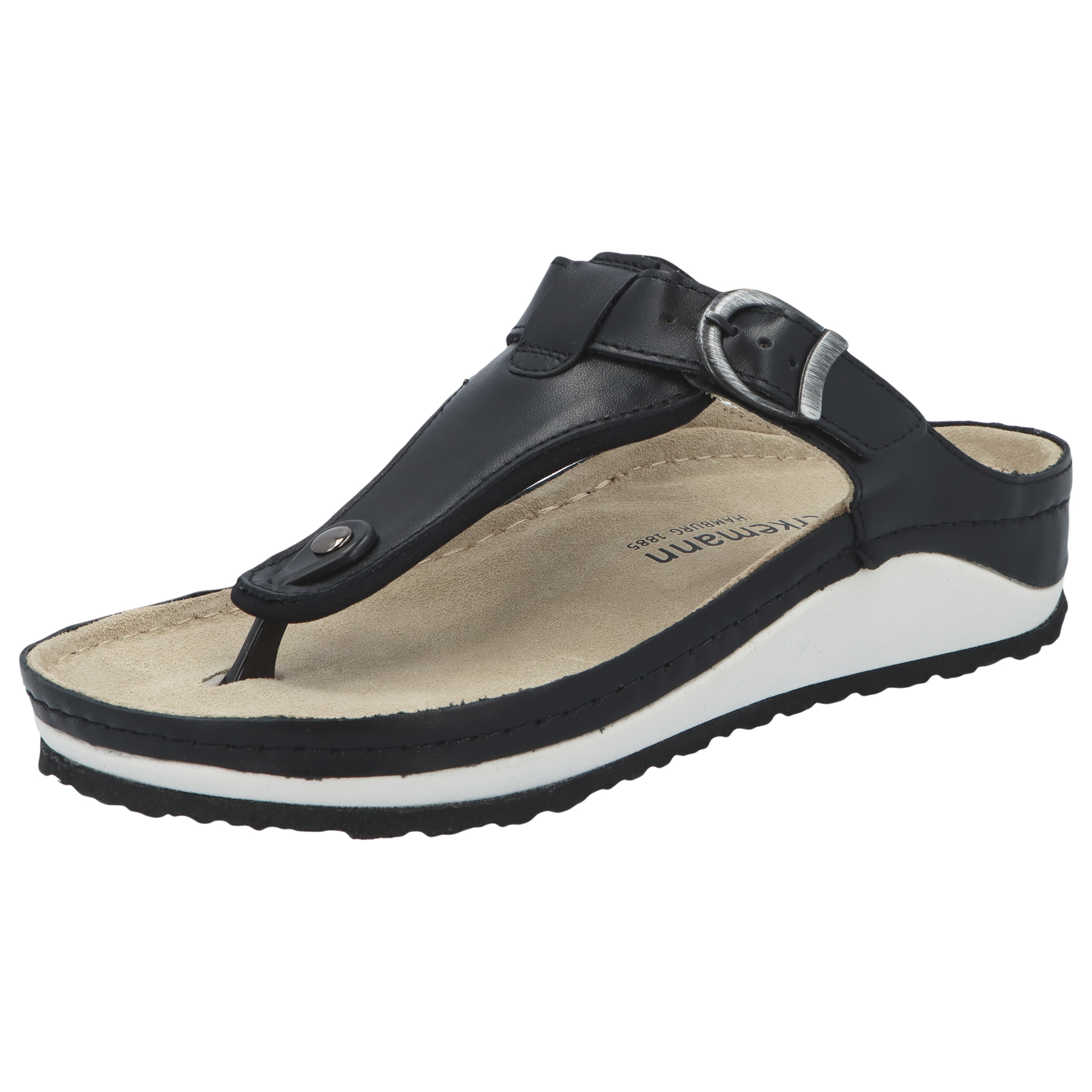 schwarze pantolette 3-4 ansicht