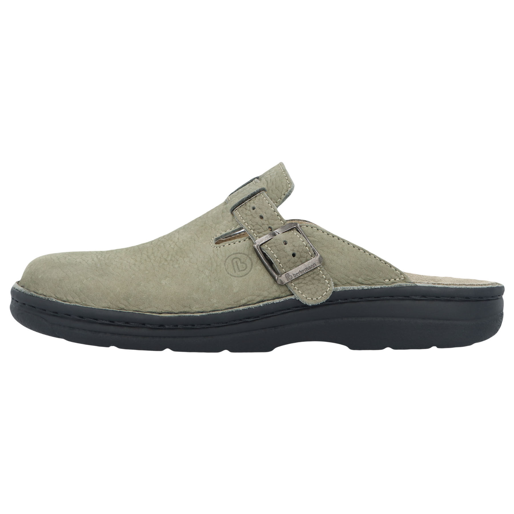 grüne clogs seitenansicht links