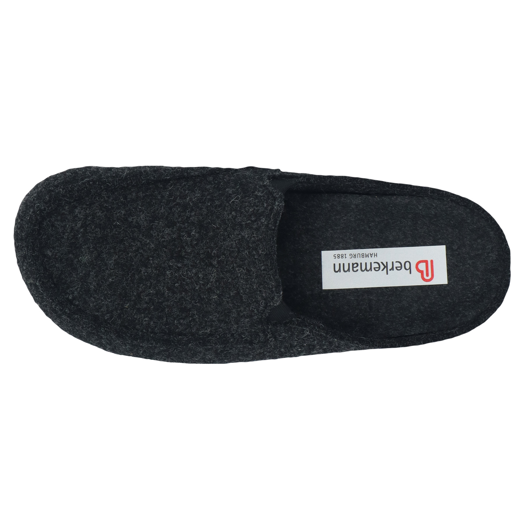 graue hausschuhe draufsicht