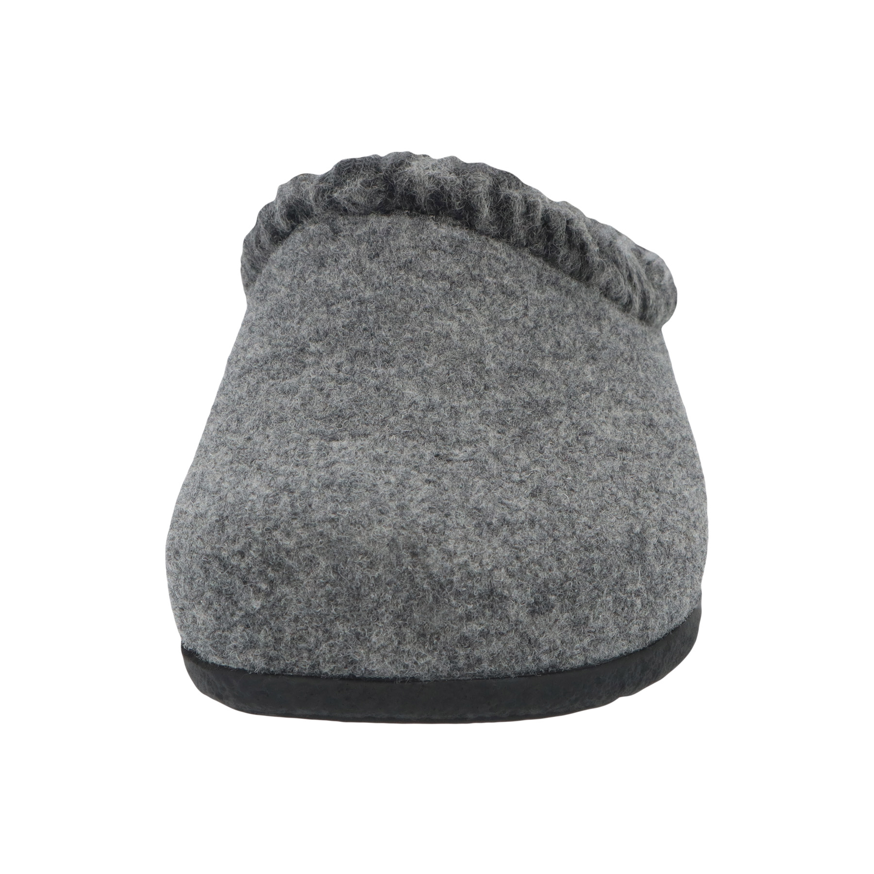 graue hausschuhe vorderansicht