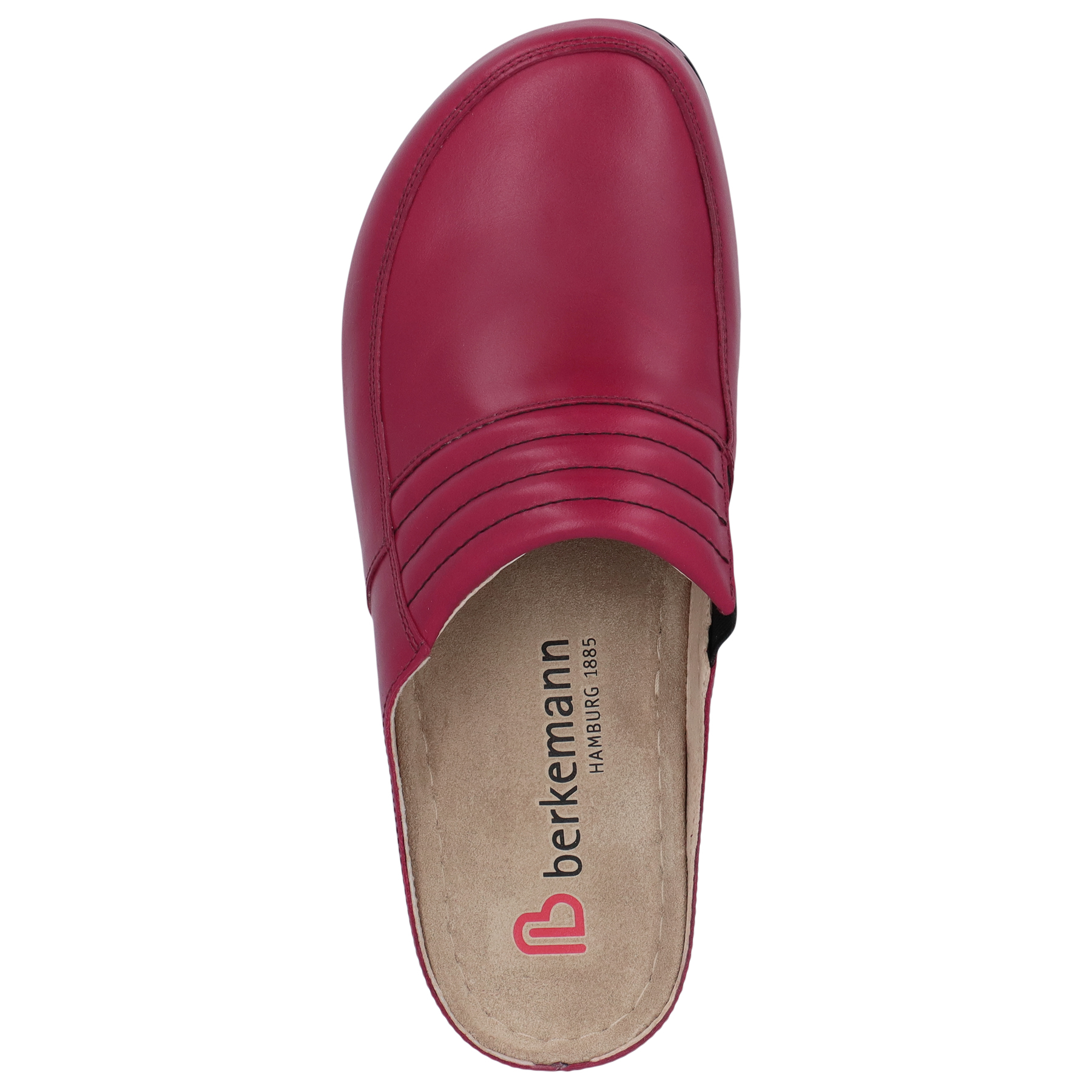 rote clogs draufsicht