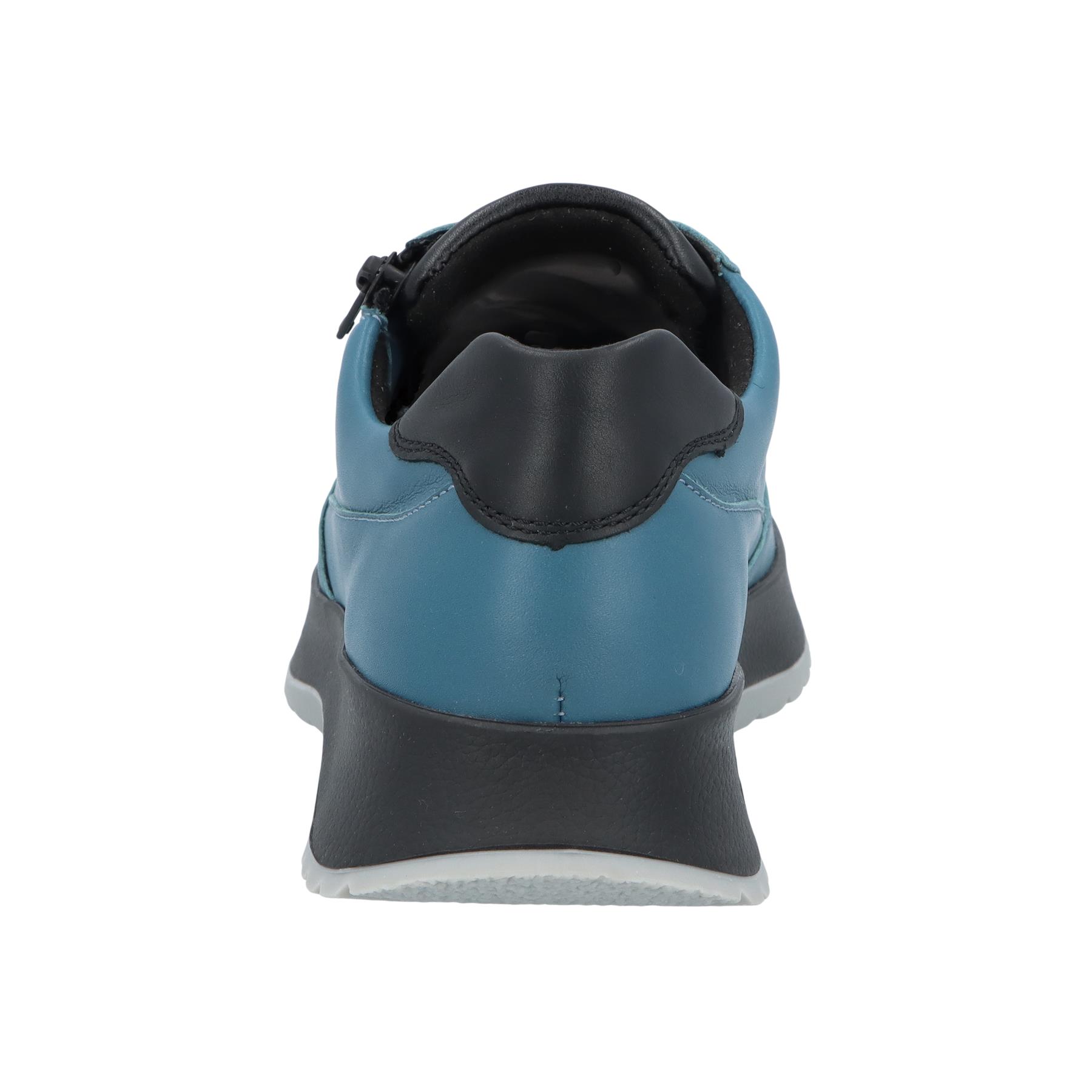 blaue halbschuh hinteransicht