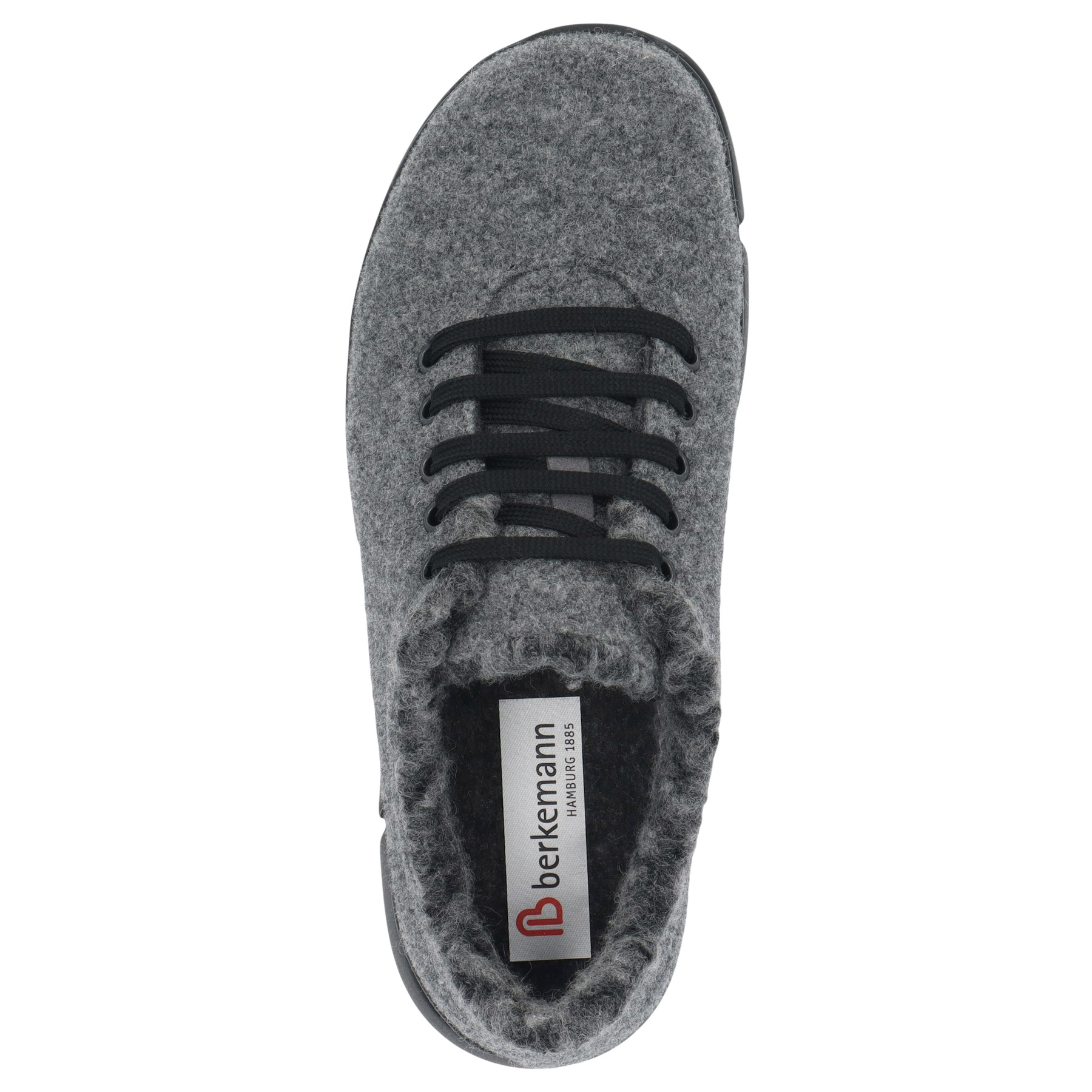 graue hausschuhe draufsicht