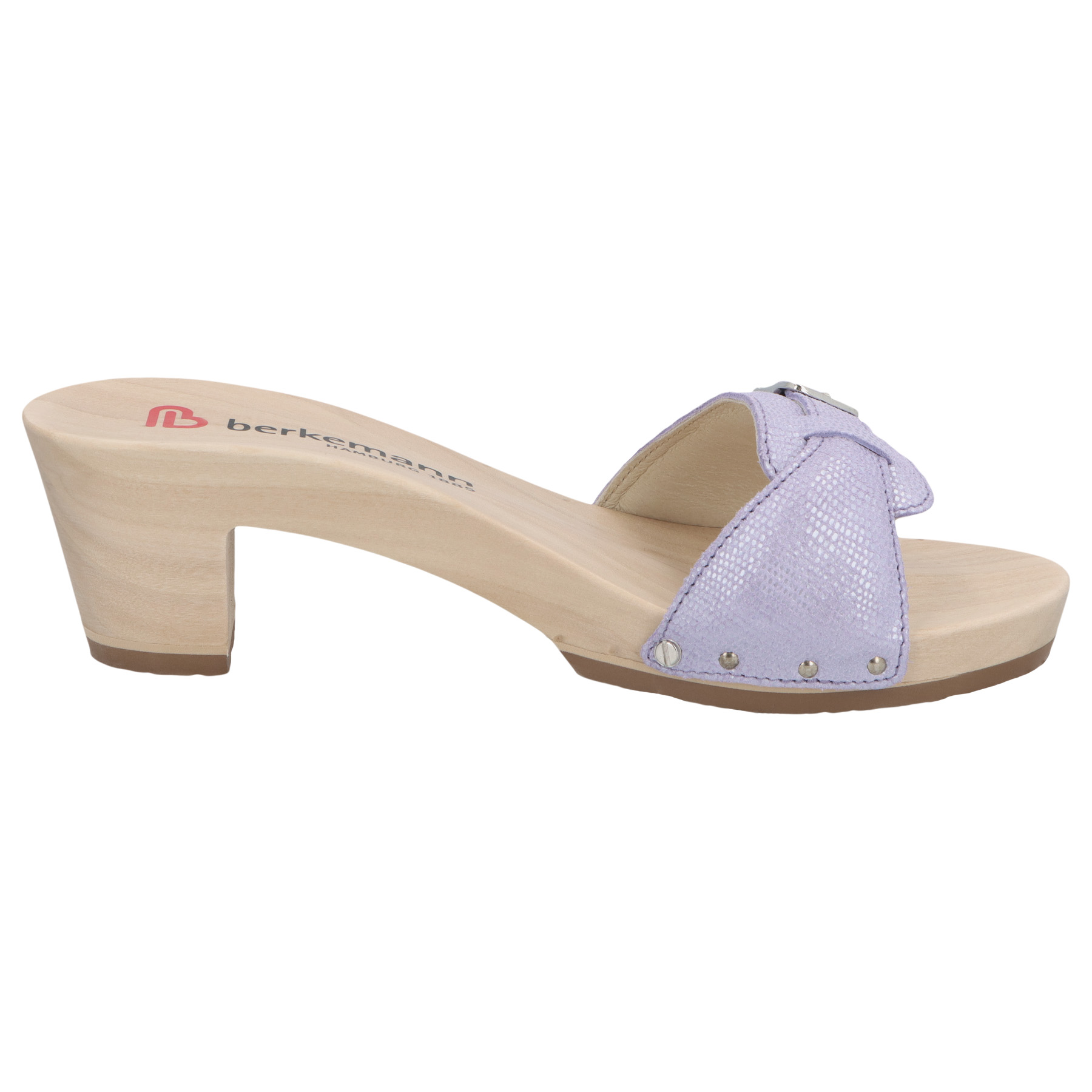 blaue holzschuhe seitenansicht rechts