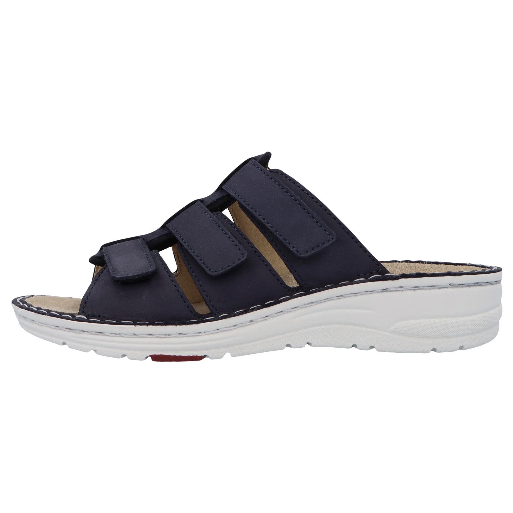 blaue pantolette seitenansicht links