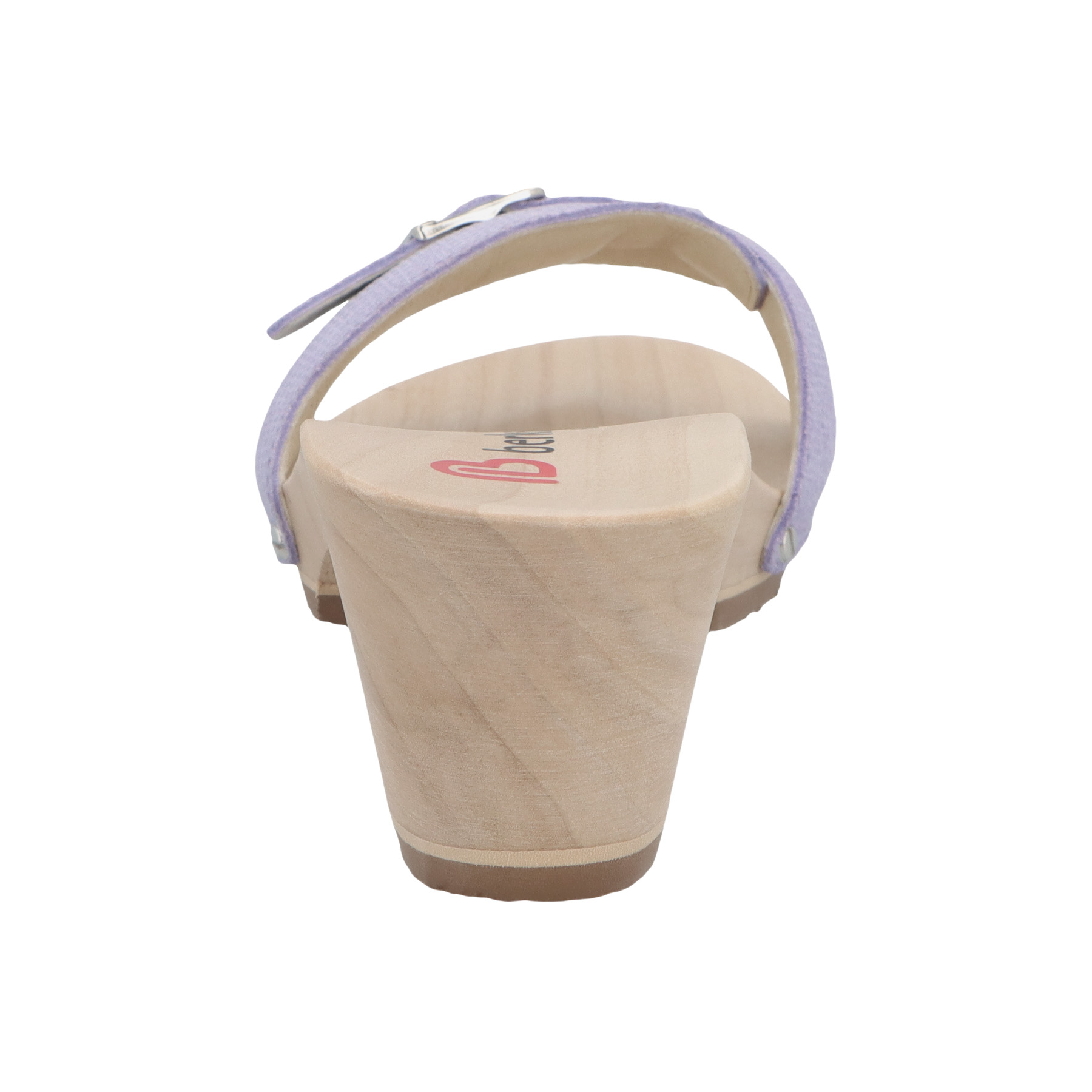 blaue holzschuhe hinteransicht