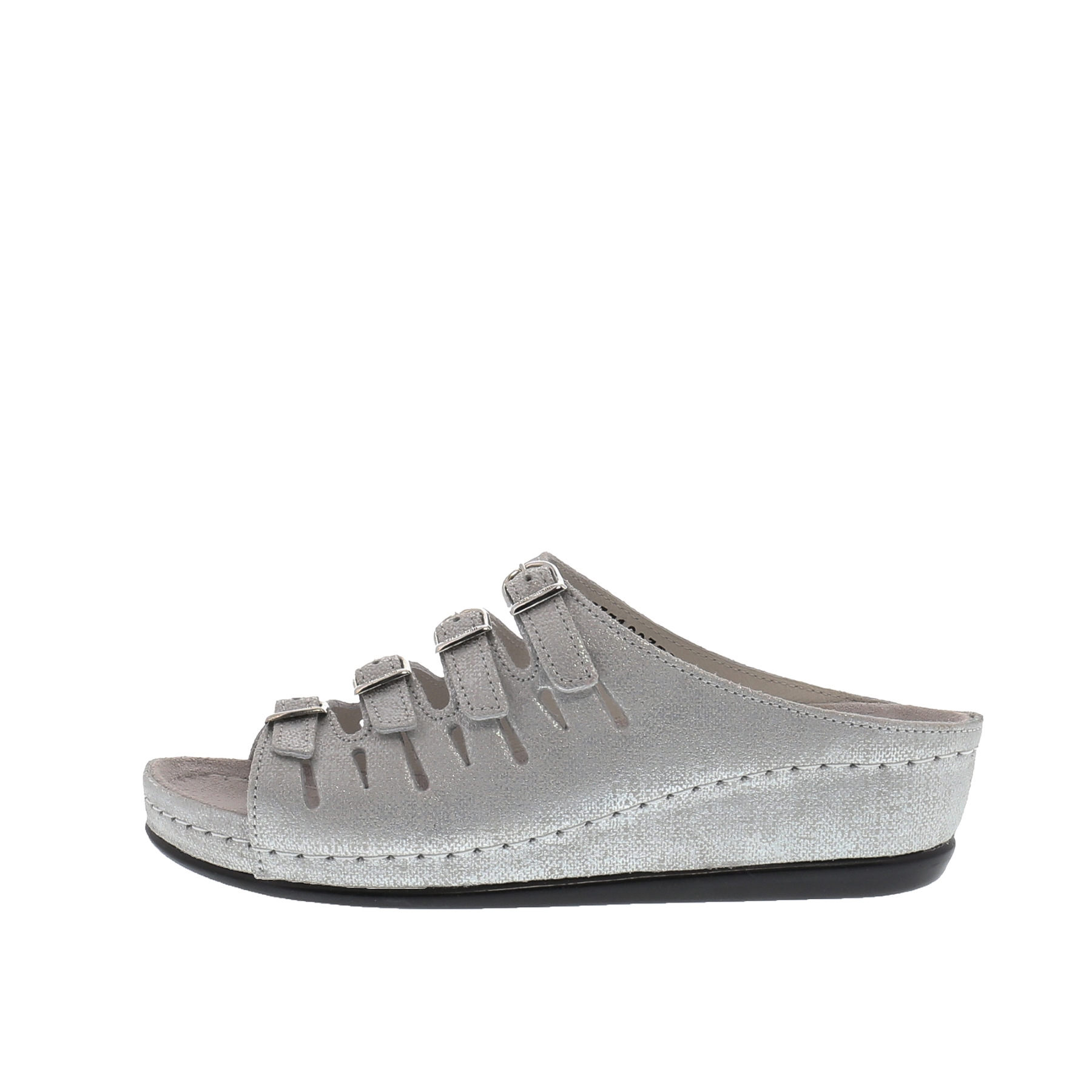 weiße pantolette seitenansicht links