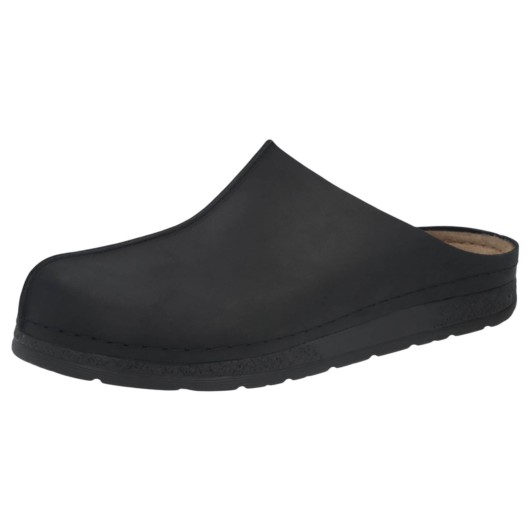 schwarze clogs 3-4 ansicht