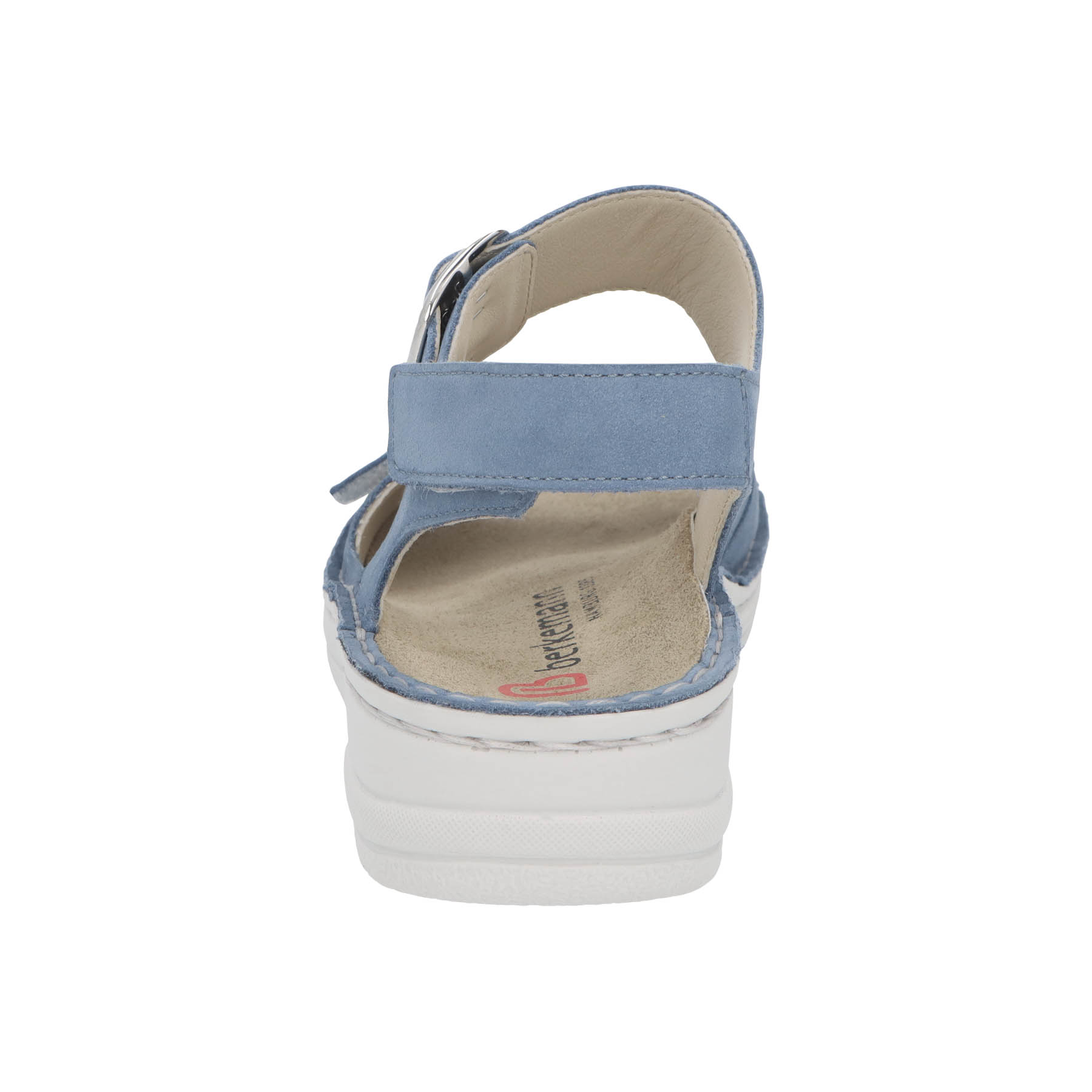 blaue sandale hinteransicht