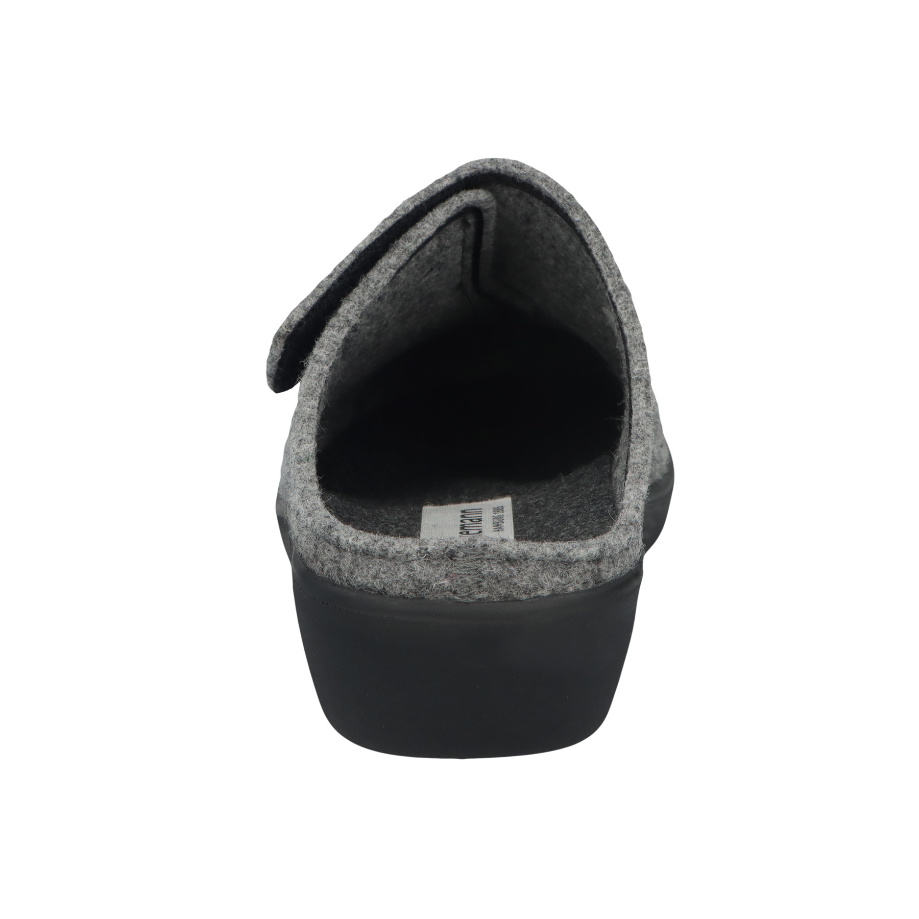 graue hausschuhe hinteransicht