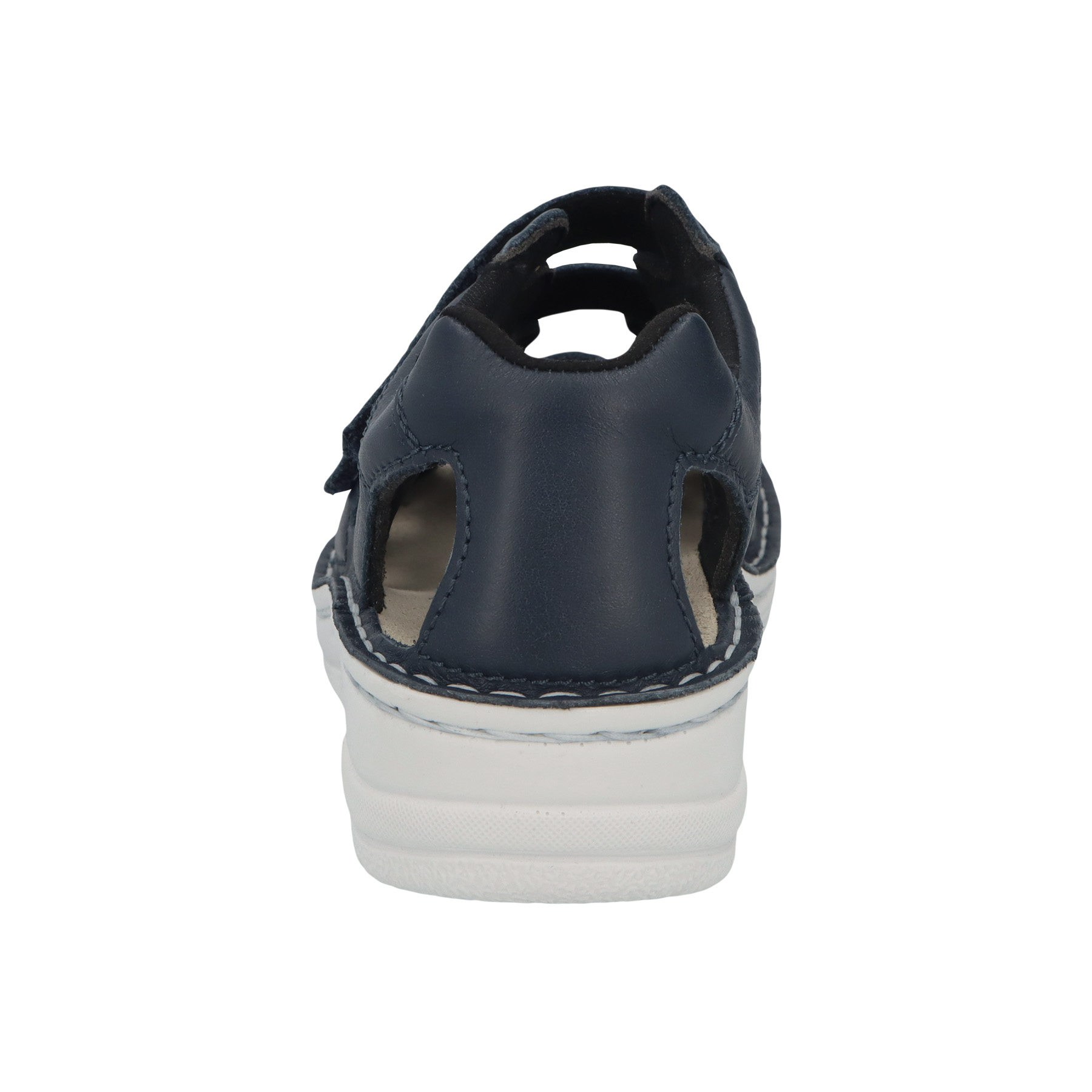 blaue halbschuh hinteransicht