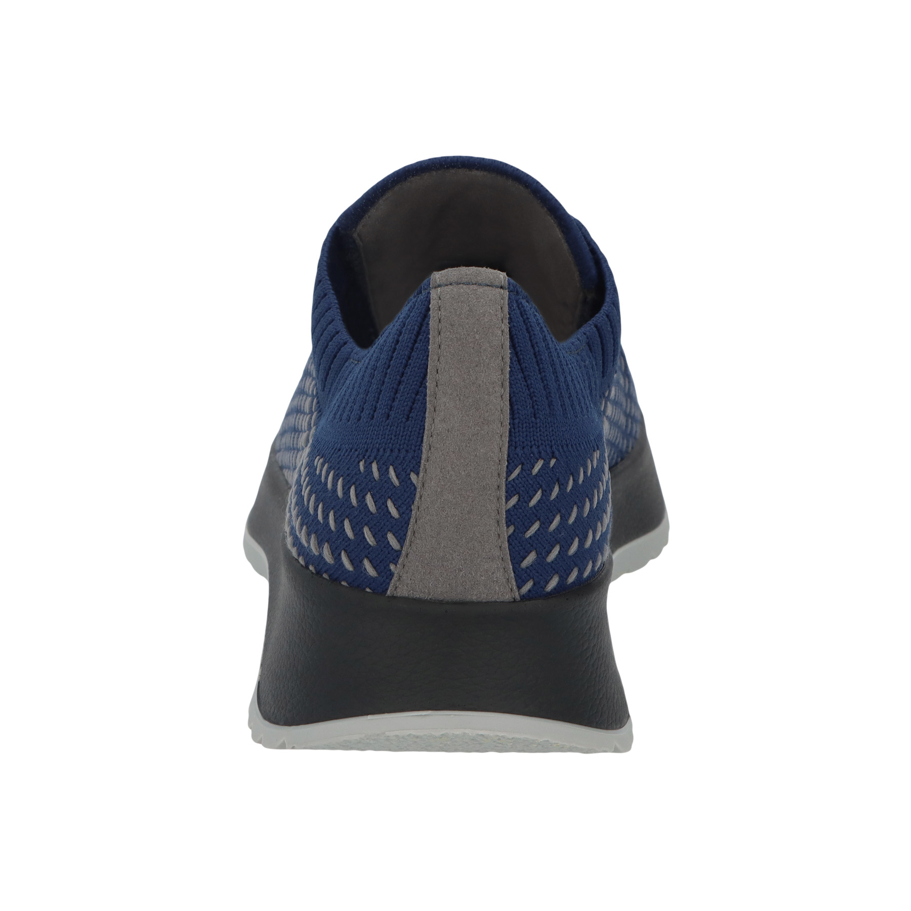 blaue sneaker hinteransicht