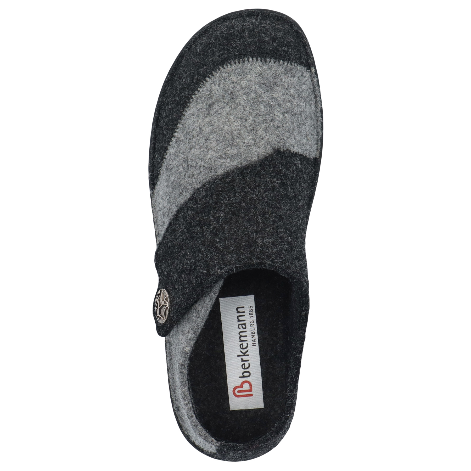 graue hausschuhe draufsicht