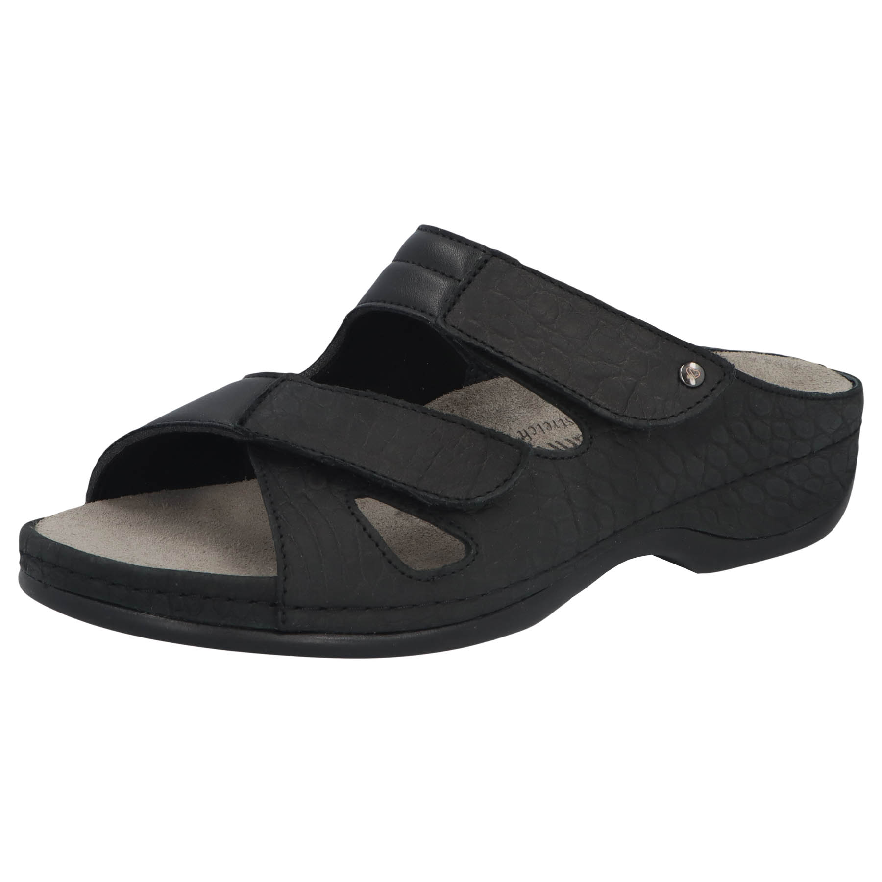 schwarz Nubuk/Stretch