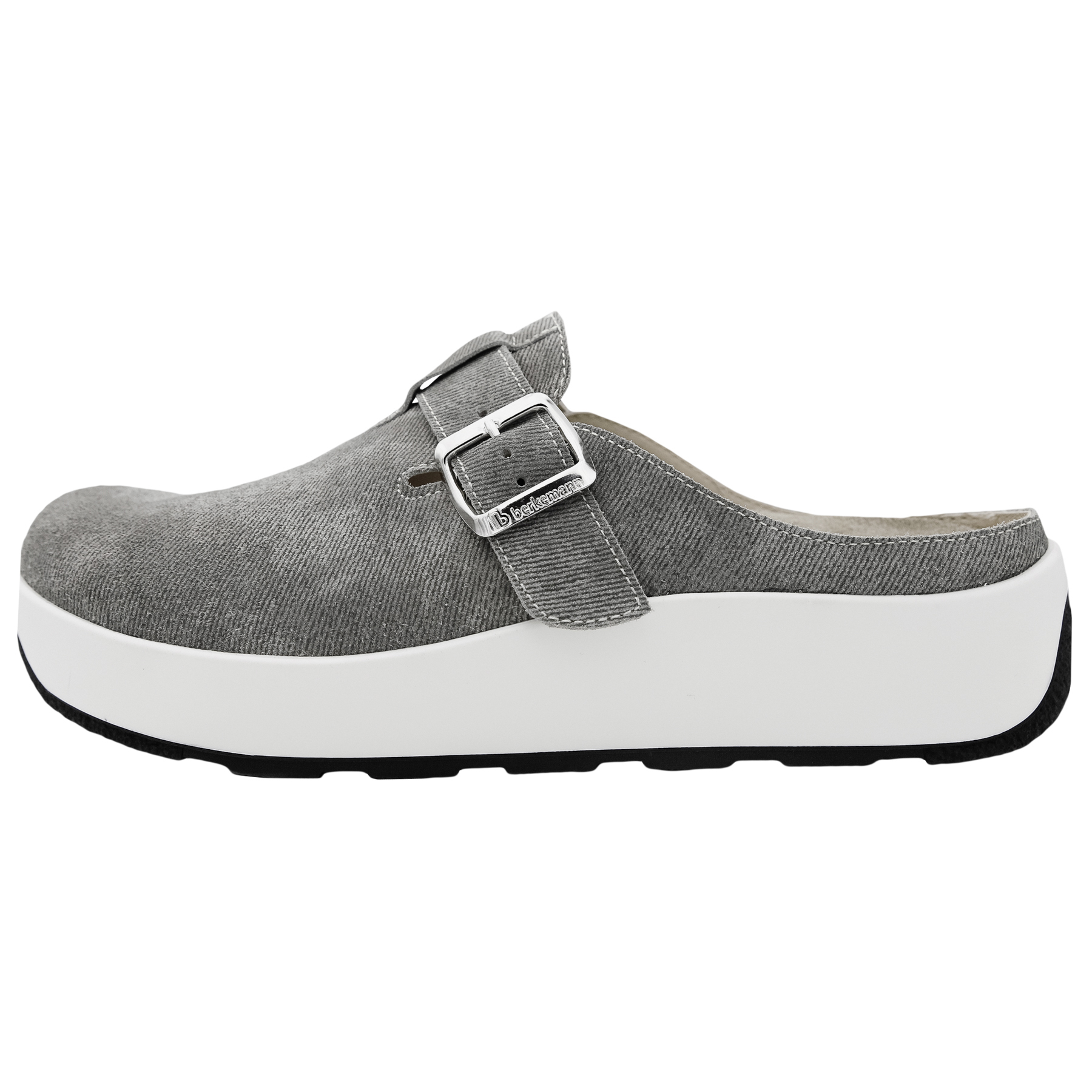 graue clogs seitenansicht links