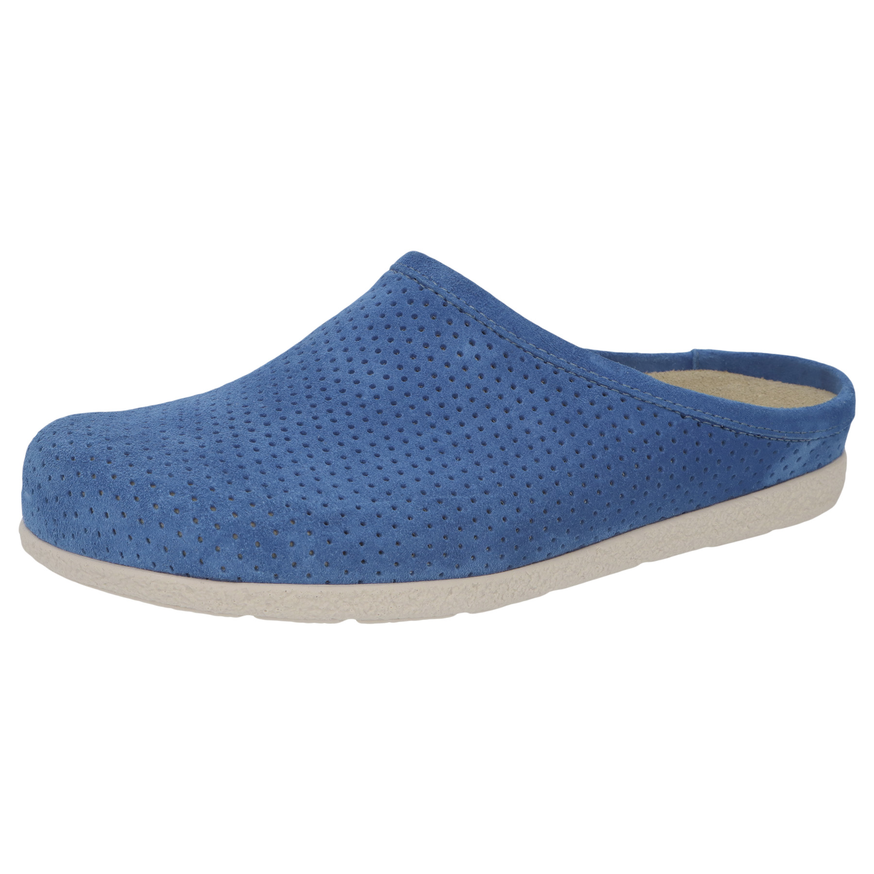 blaue clogs 3-4 ansicht