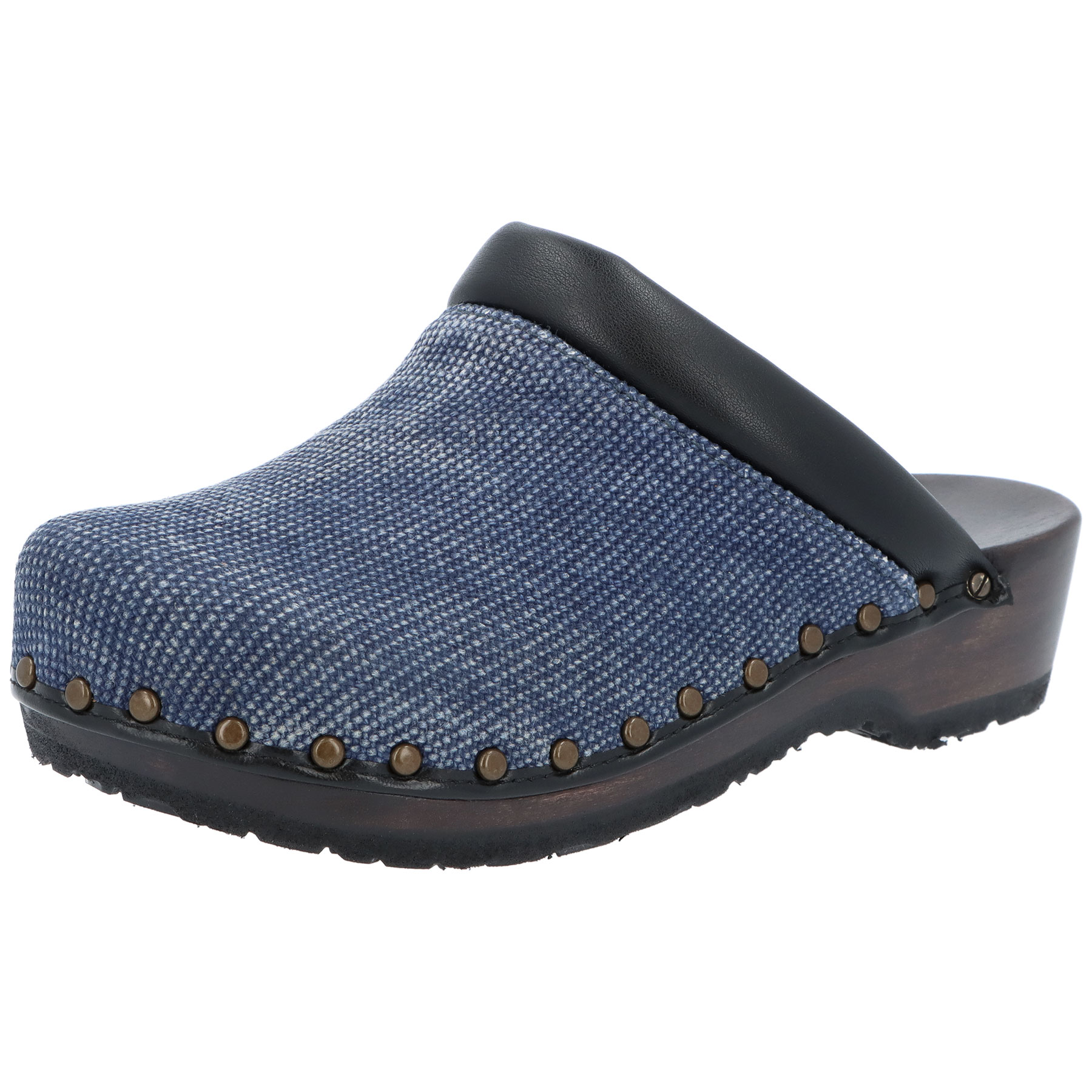 blaue holzschuhe 3-4 ansicht