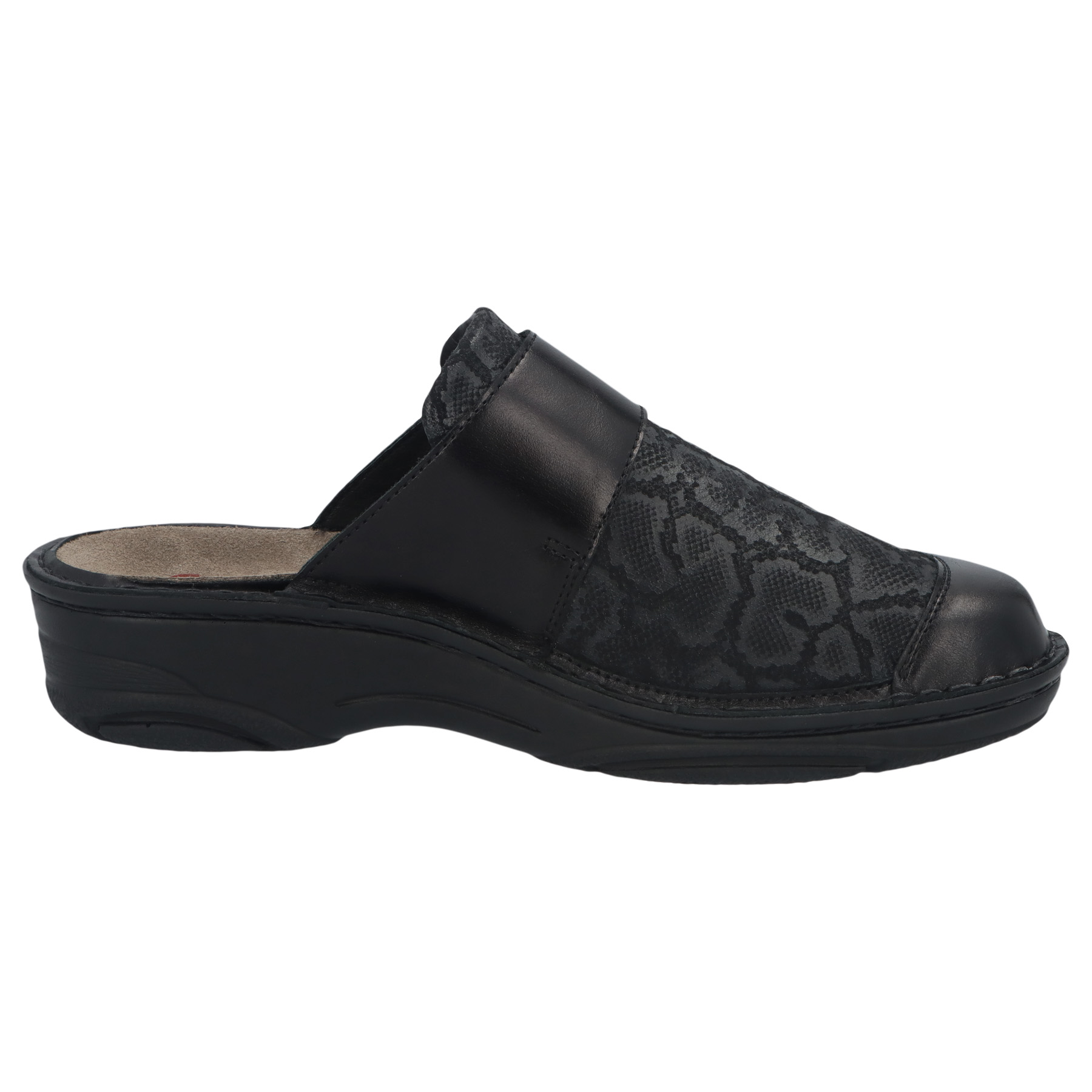 schwarze clogs seitenansicht rechts