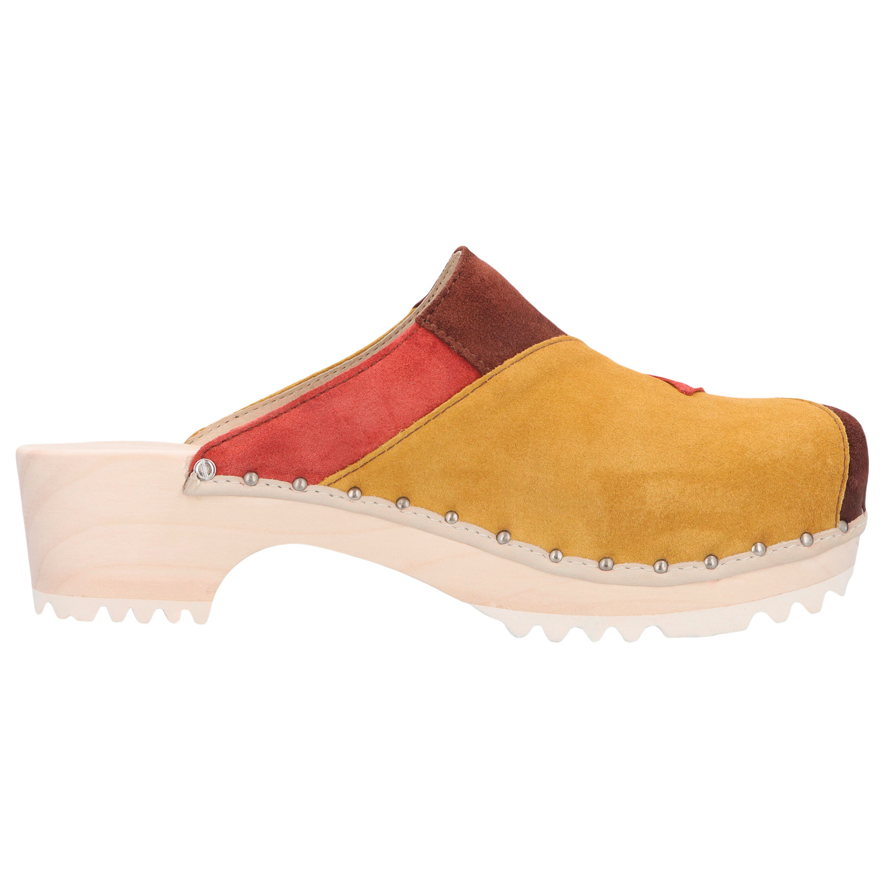 braune holzschuhe seitenansicht rechts