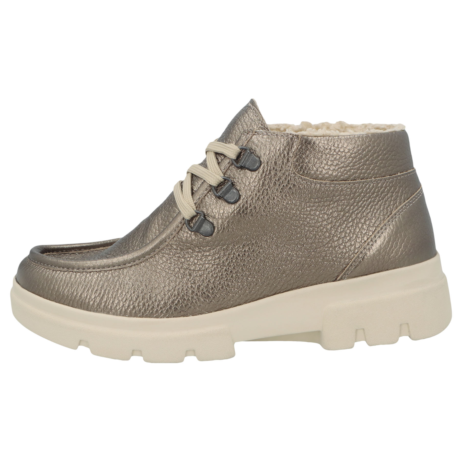 mehrfarbige stiefeletten seitenansicht links