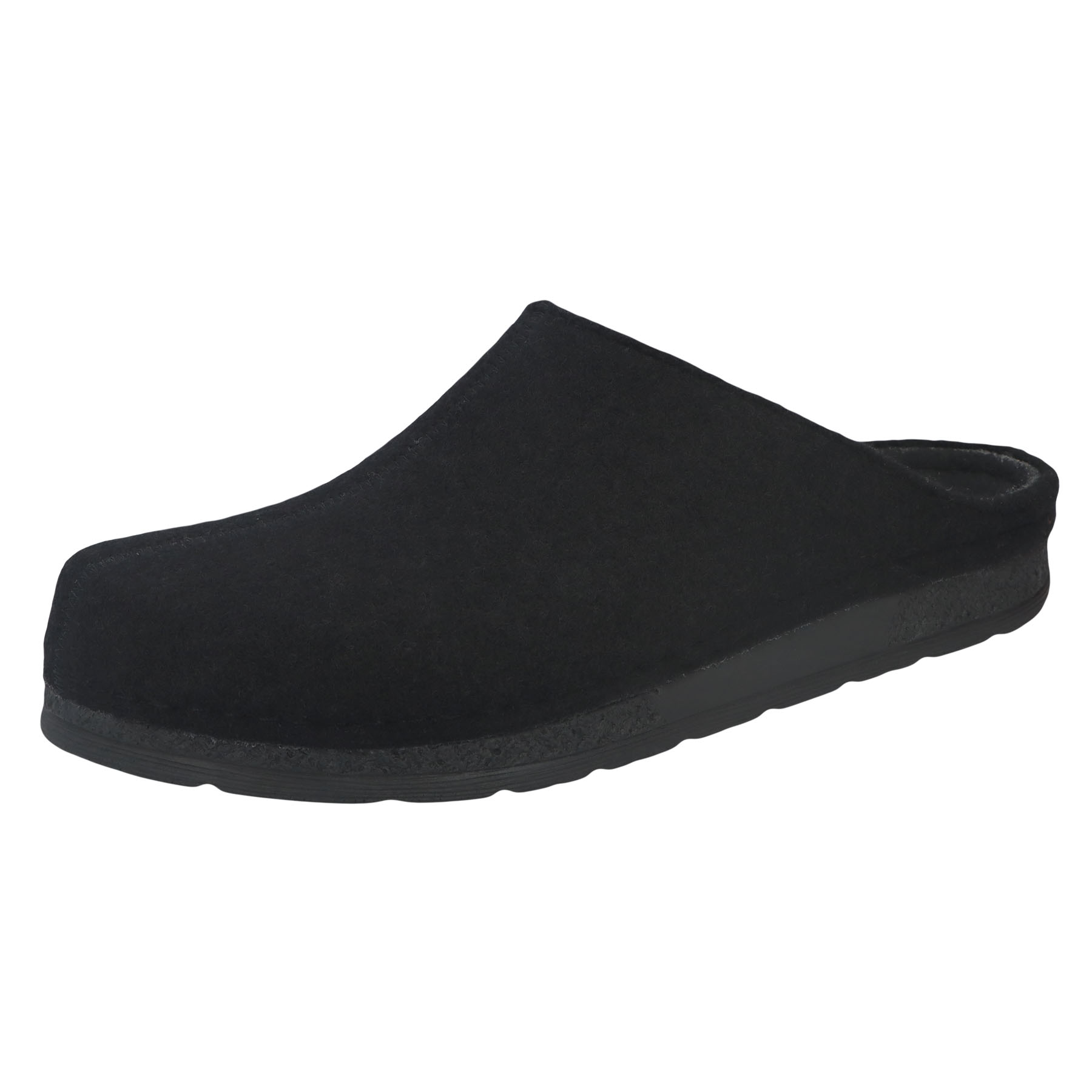 schwarze hausschuhe 3-4 ansicht