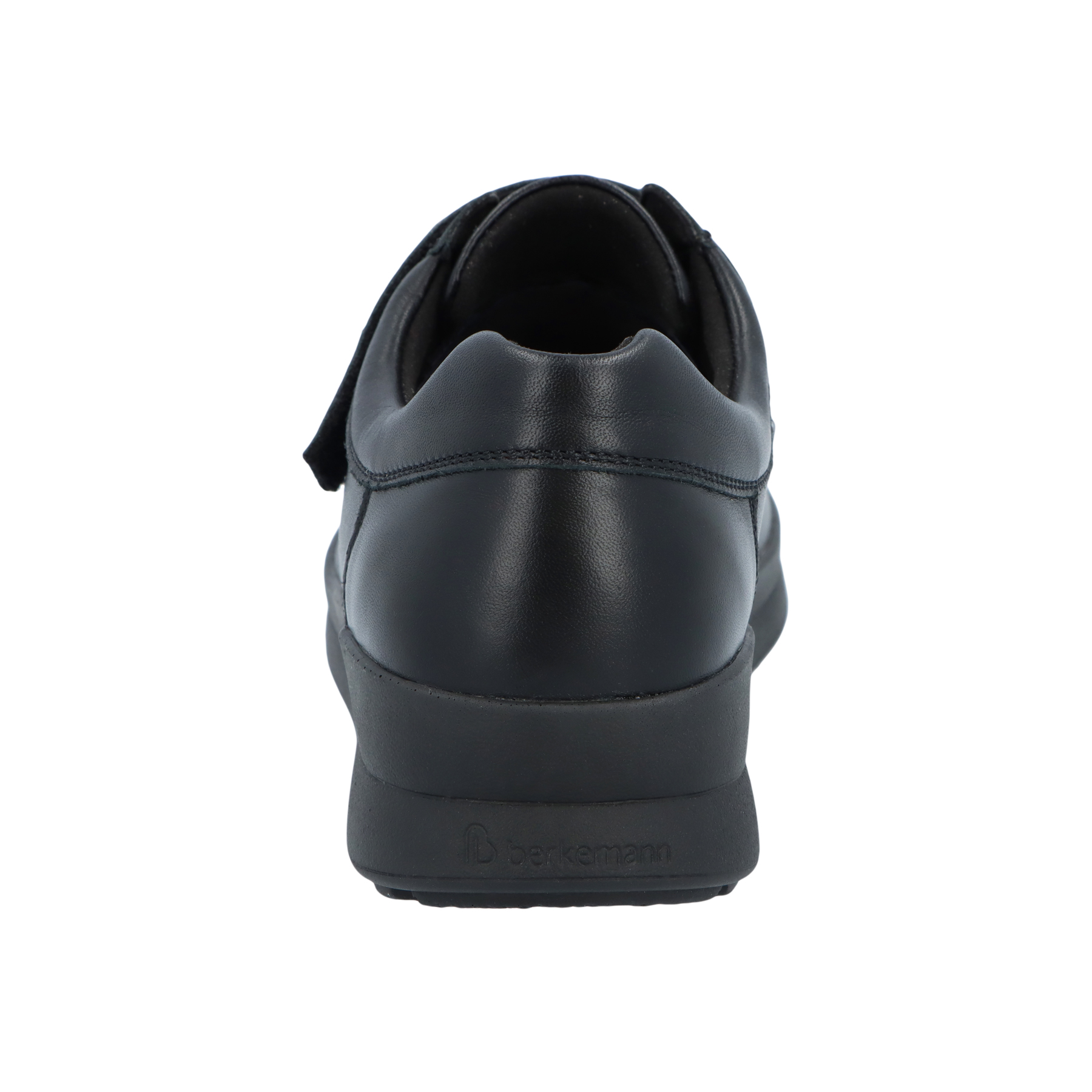 schwarze halbschuh hinteransicht