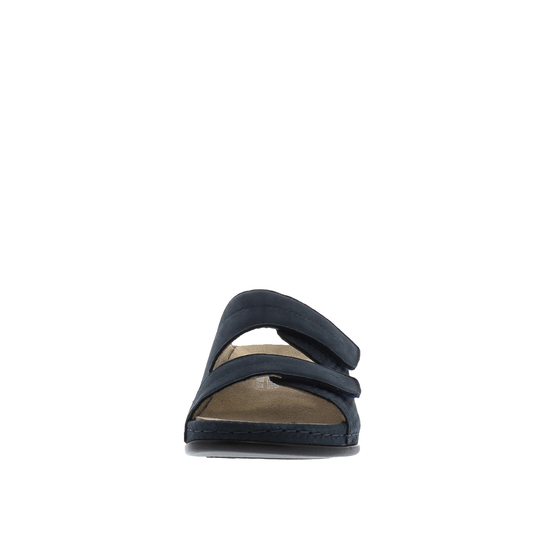 blaue pantolette vorderansicht