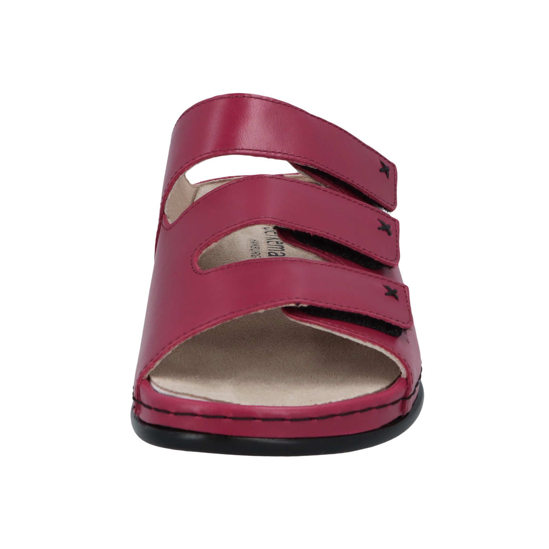 rote pantolette vorderansicht