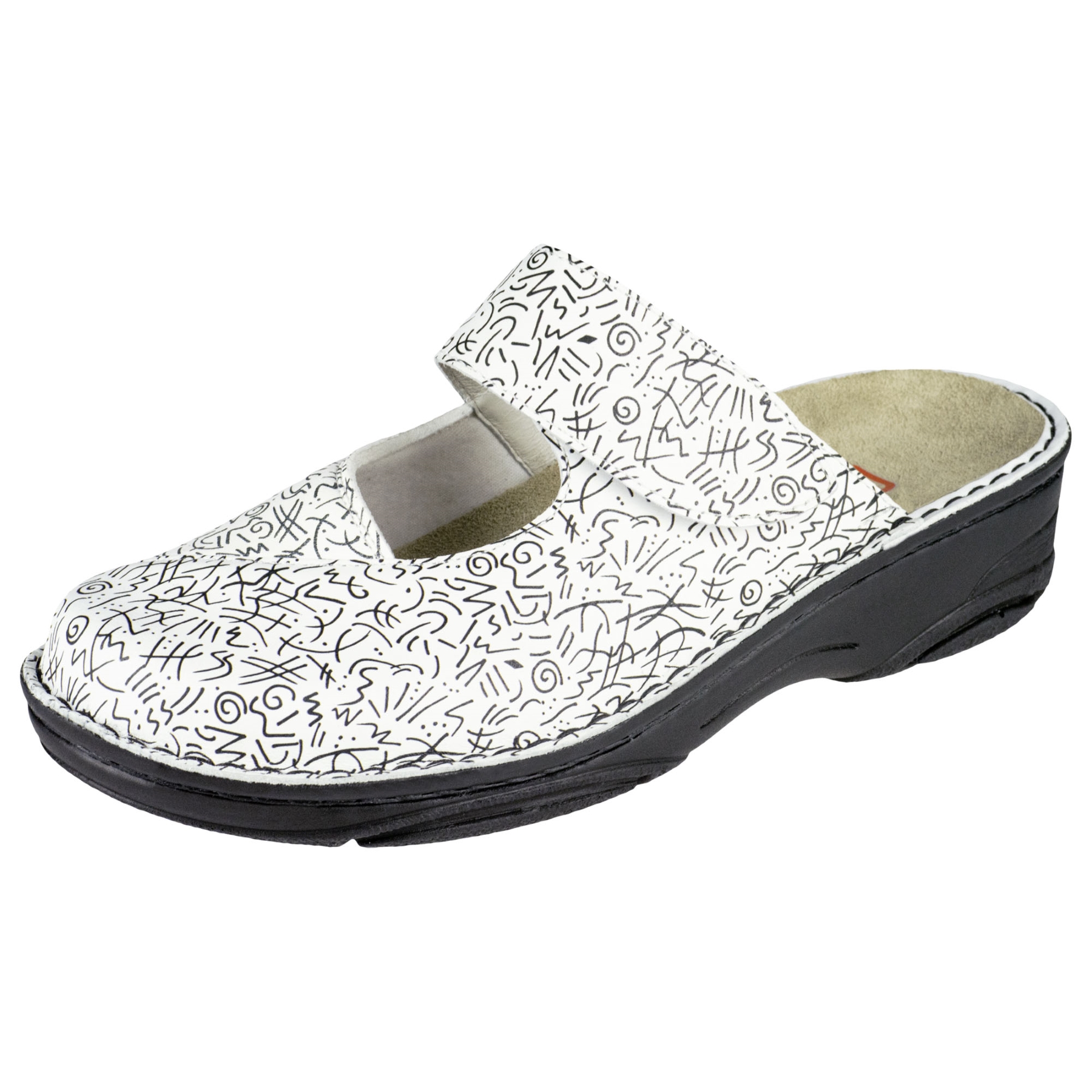 weiße clogs 3-4 ansicht