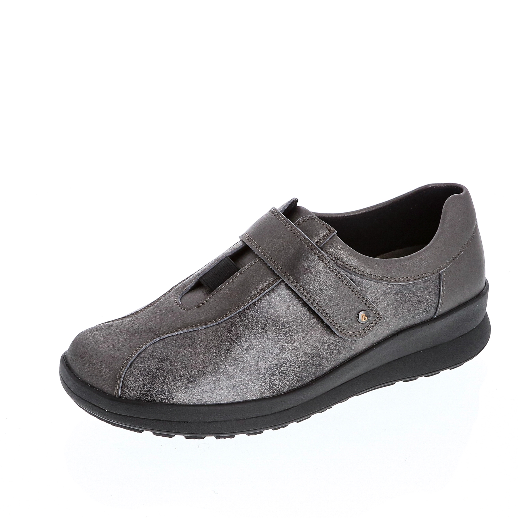 metallgrau Nappa/Stretch