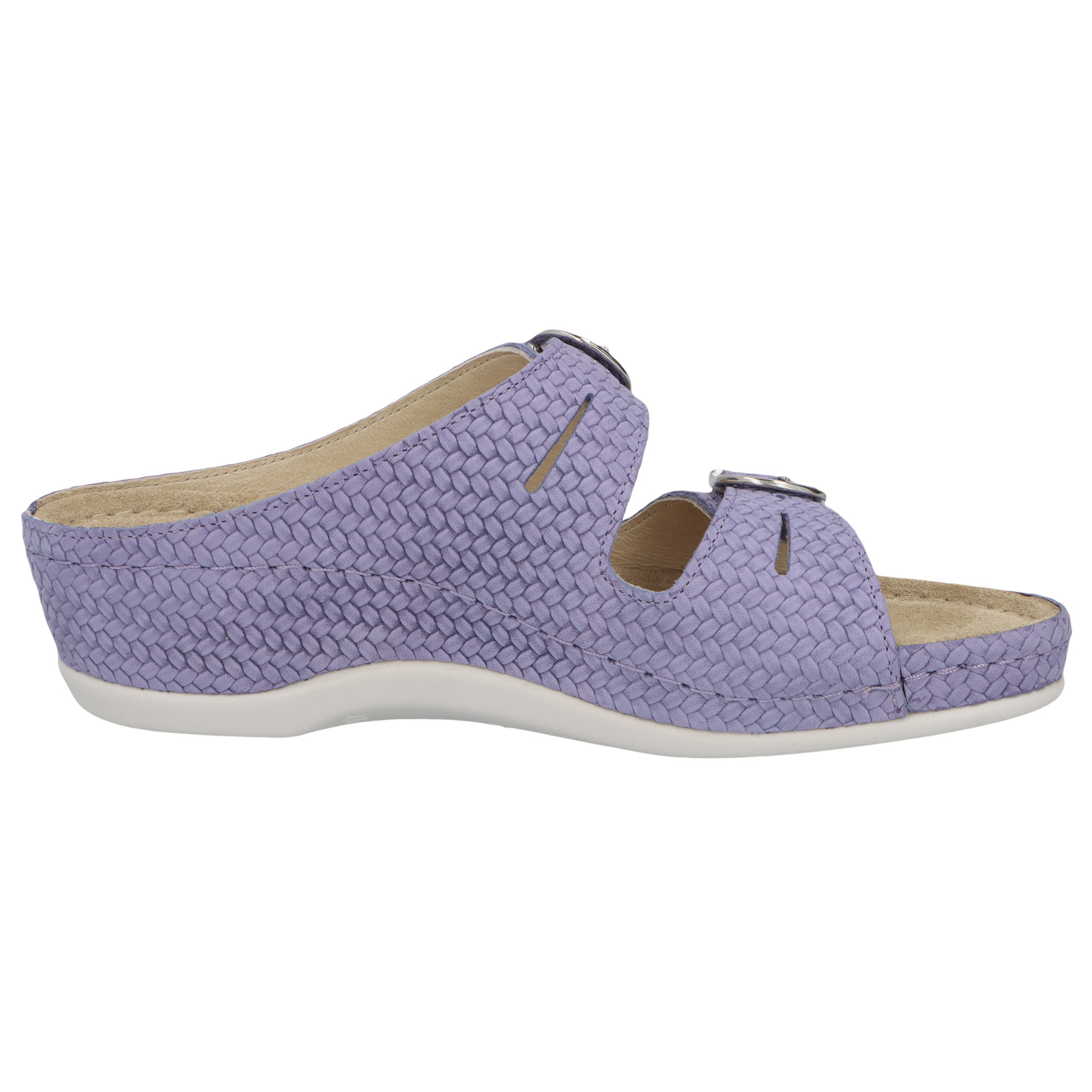 blaue pantolette seitenansicht rechts