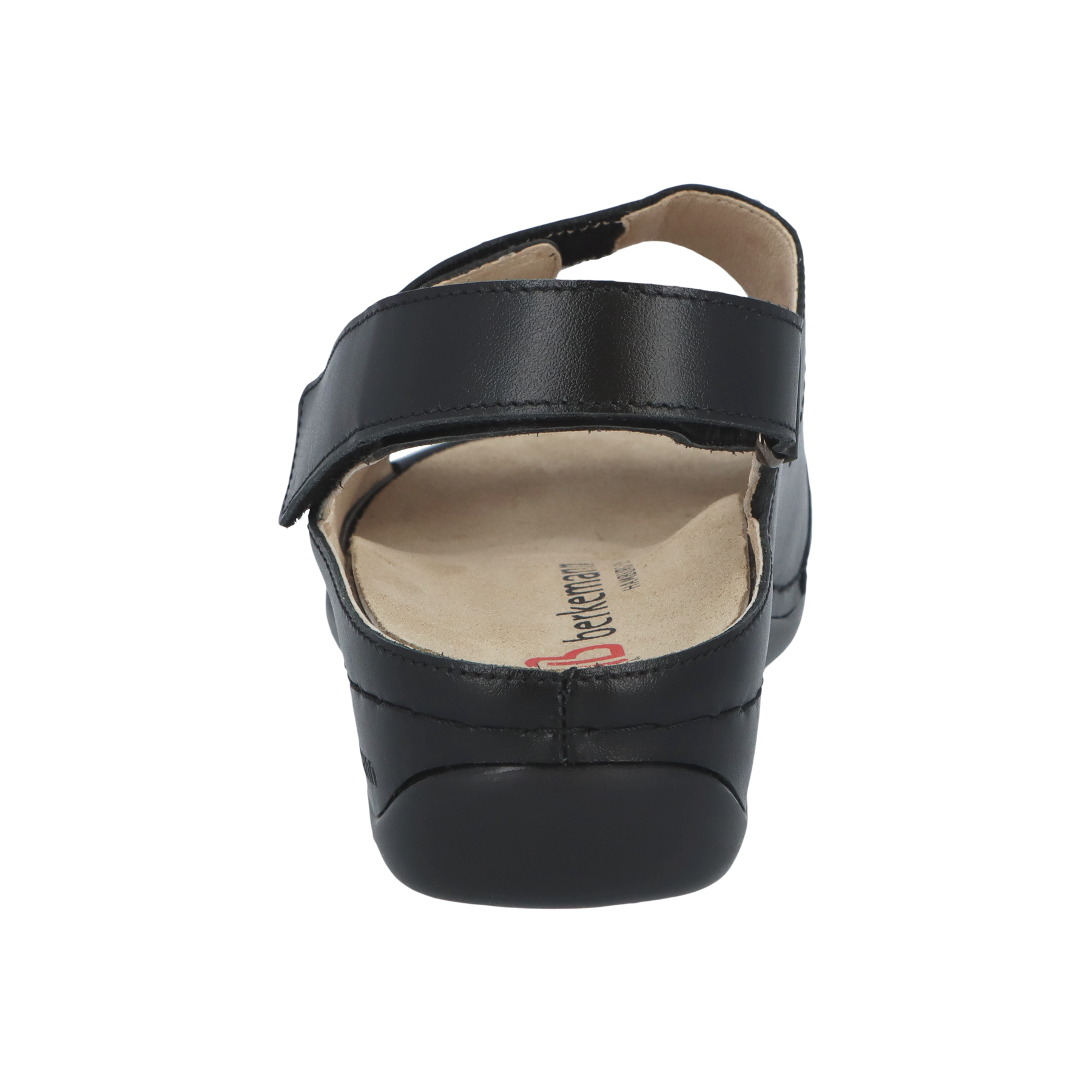 schwarze sandale hinteransicht