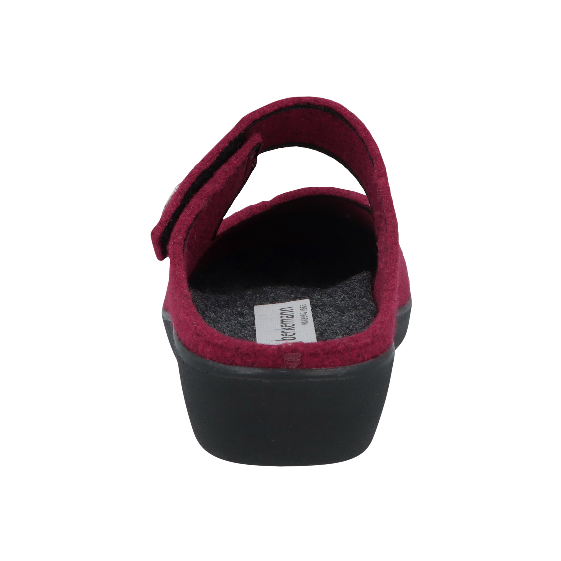 rote hausschuhe hinteransicht