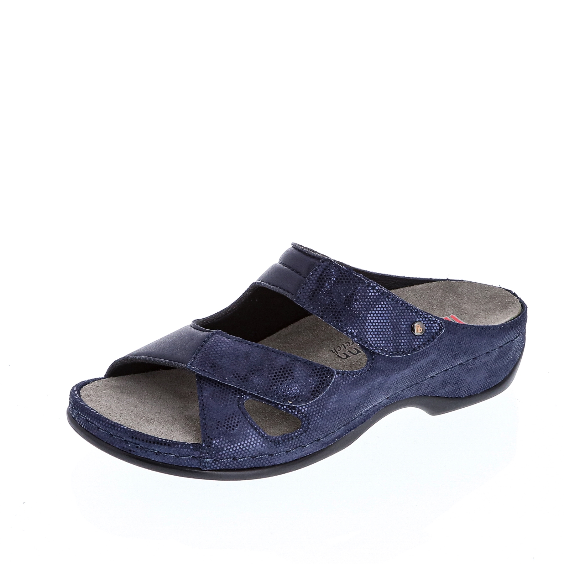 blau/Waben/shiny Leder/Stretch