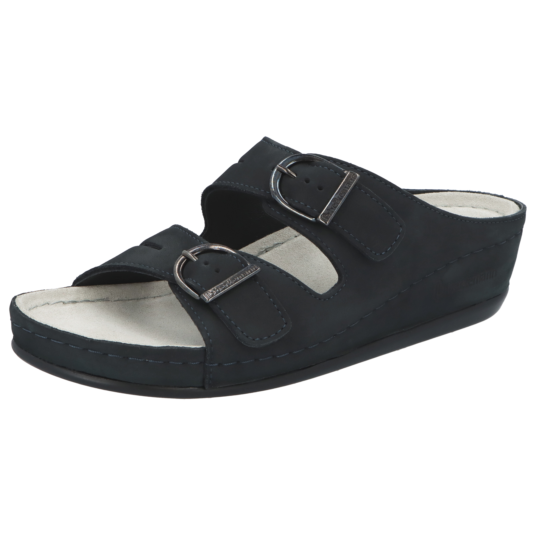 blaue pantolette 3-4 ansicht