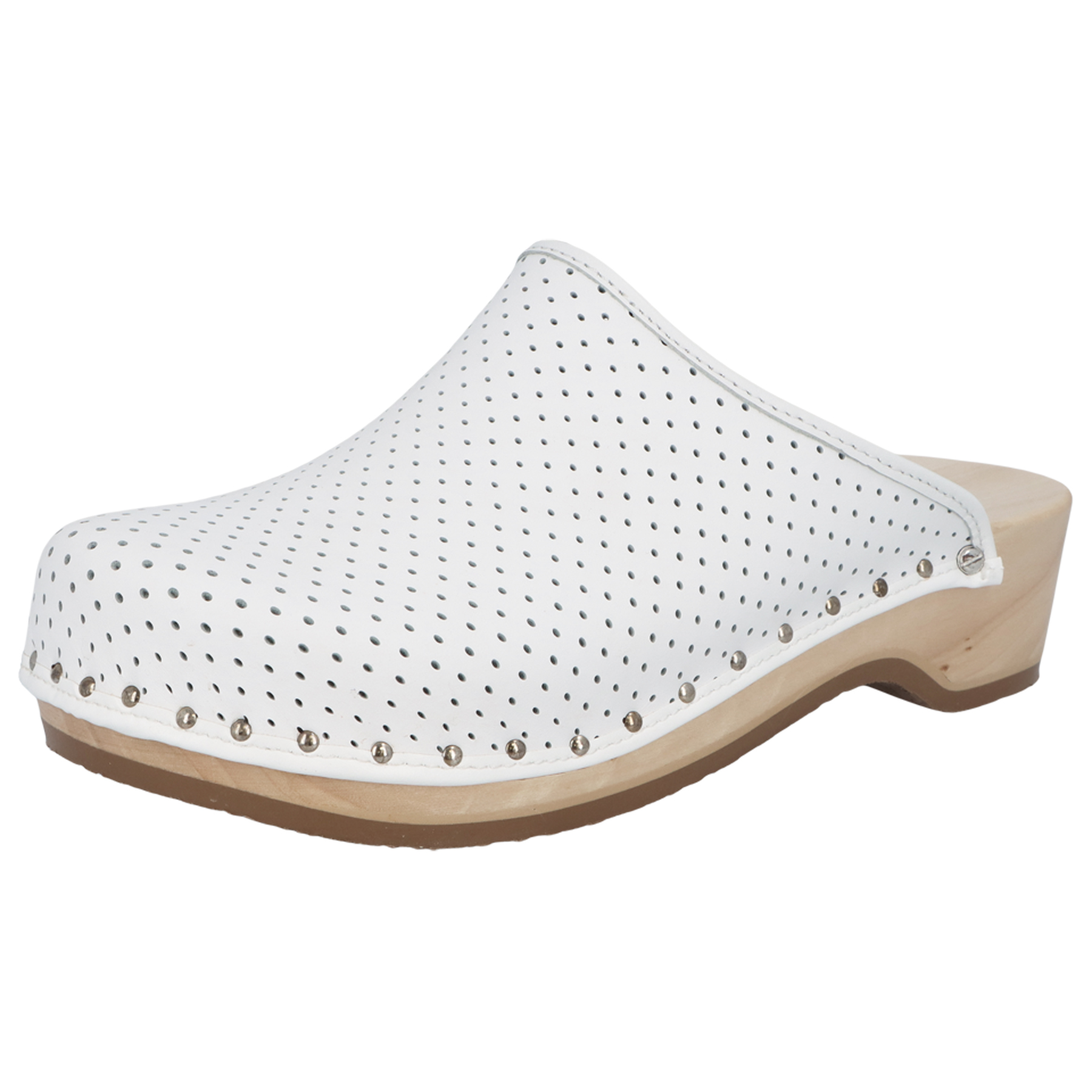 weiße holzschuhe 3-4 ansicht