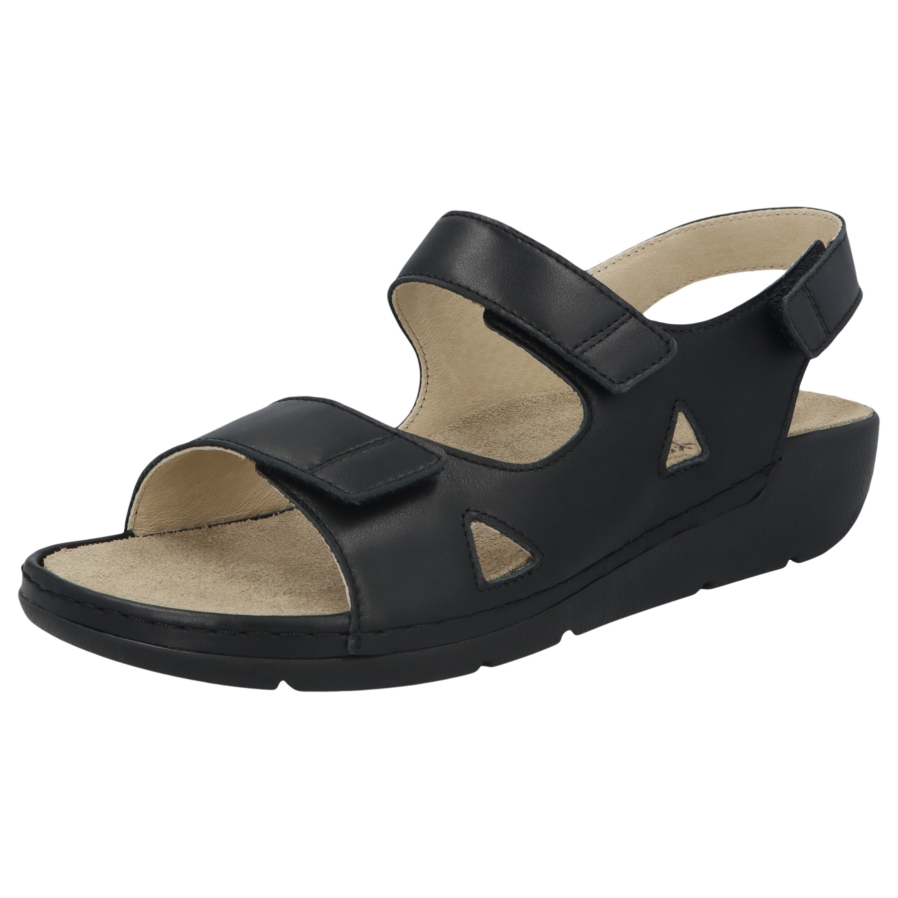 schwarze sandale 3-4 ansicht