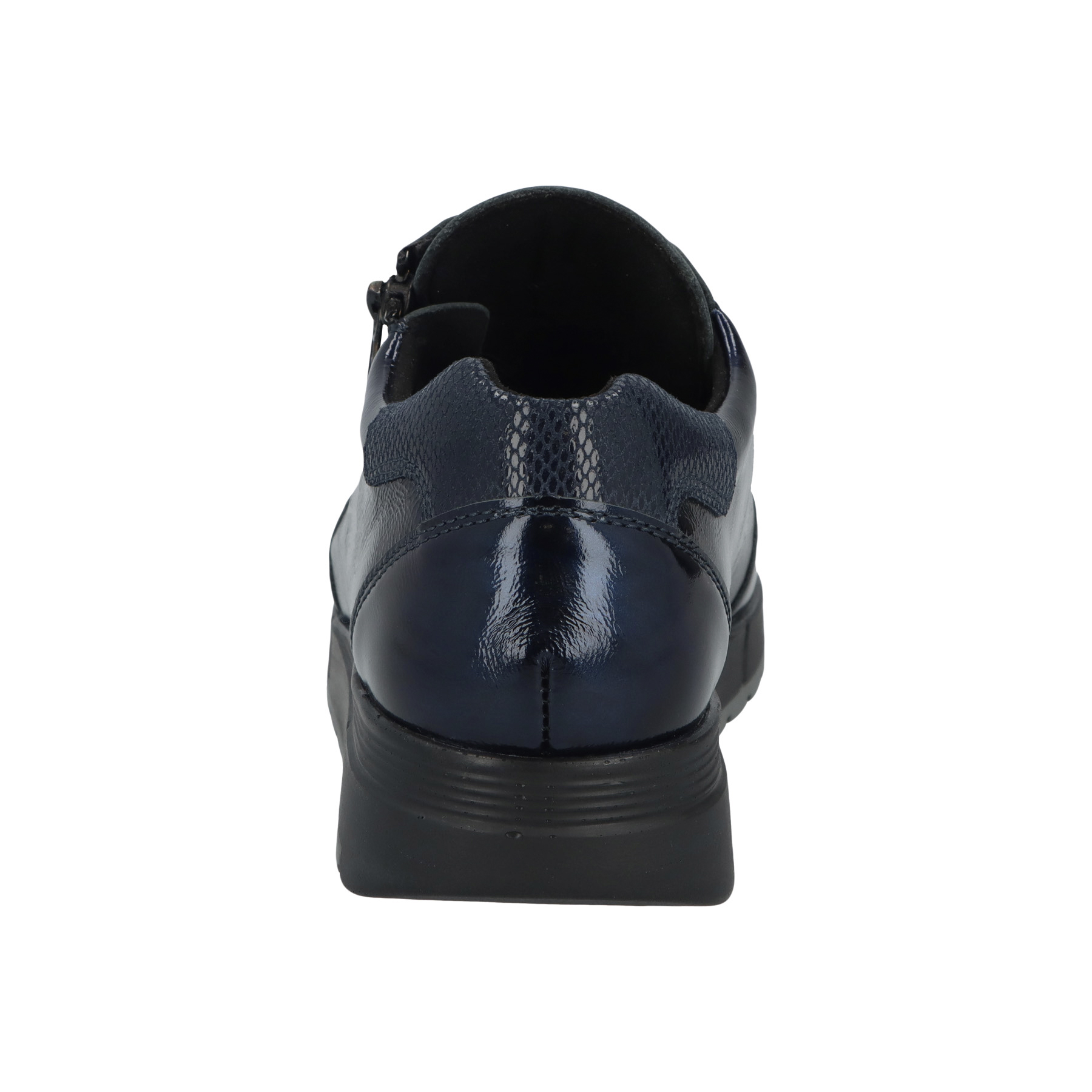 blaue halbschuh hinteransicht