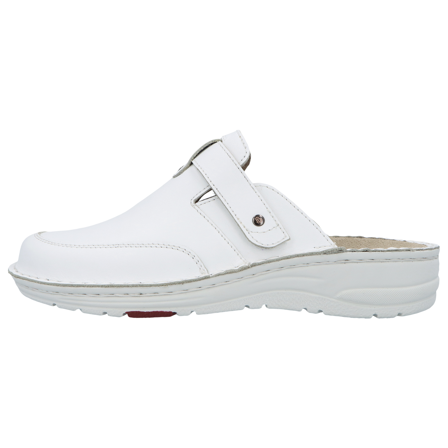 weiße clogs seitenansicht links
