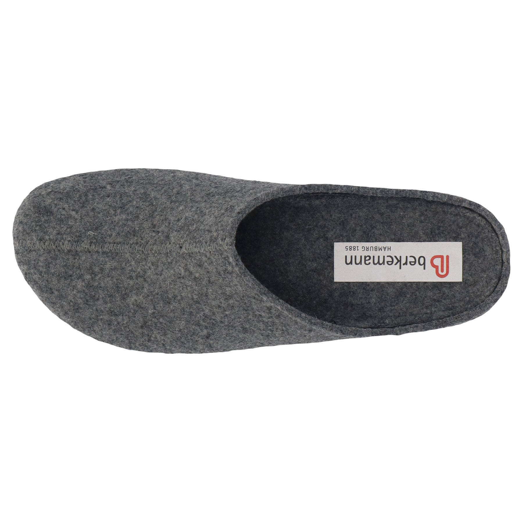 graue hausschuhe draufsicht