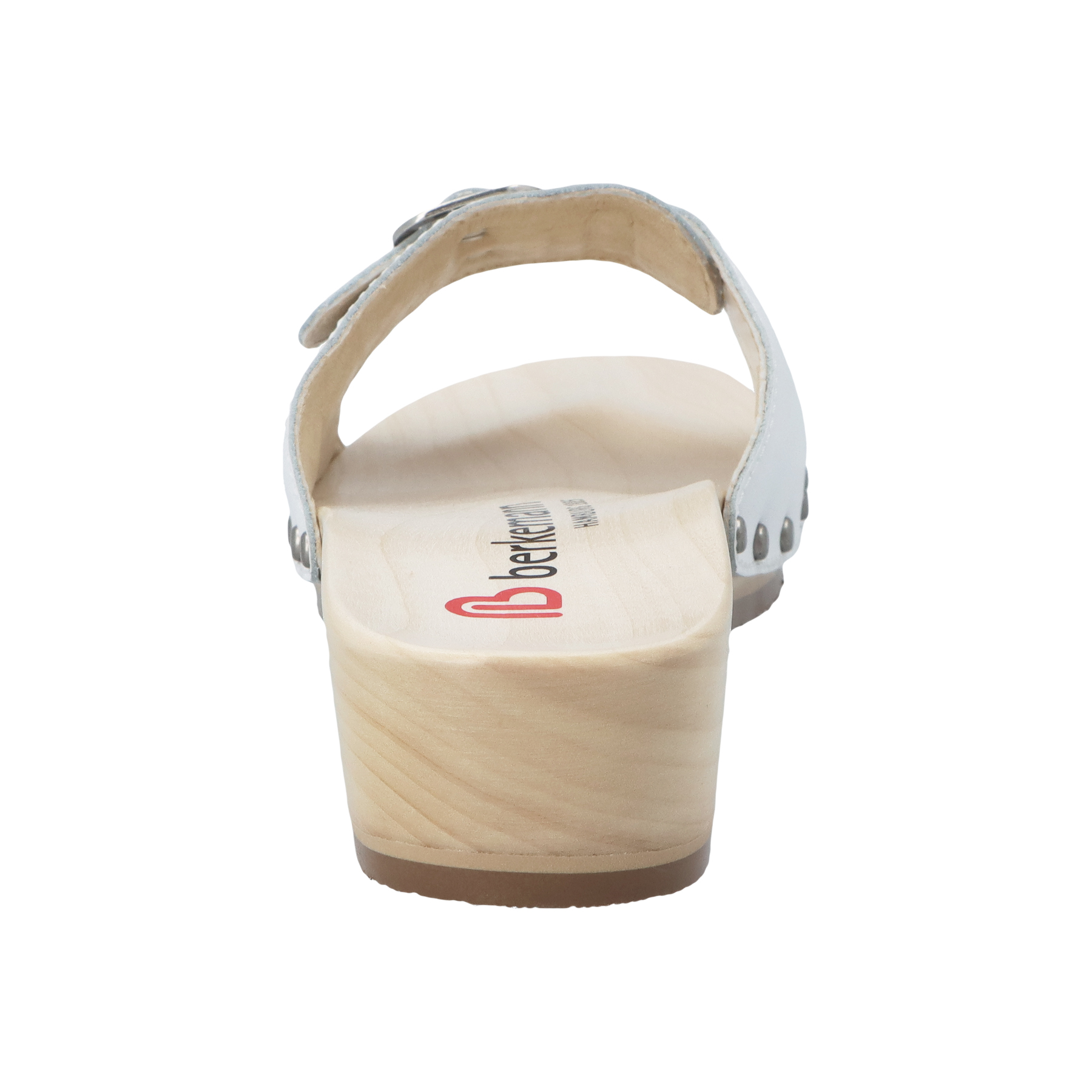 weiße holzschuhe hinteransicht