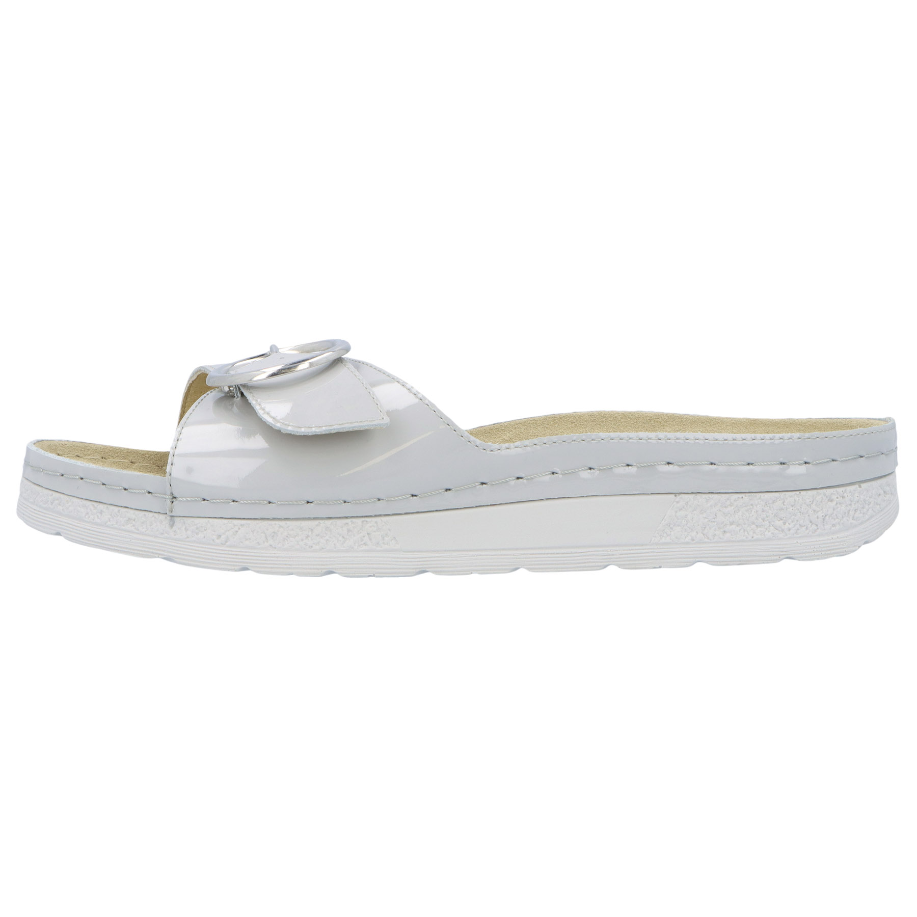 weiße sandale seitenansicht links