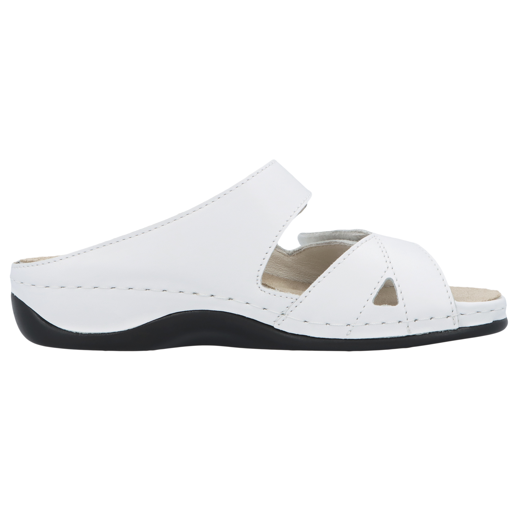 weiße pantolette seitenansicht rechts