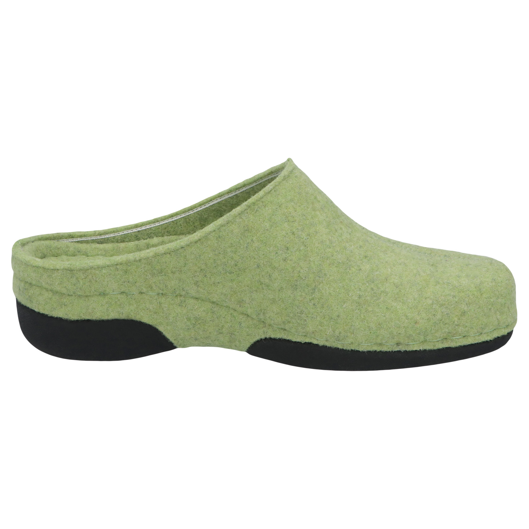 grüne hausschuhe seitenansicht rechts