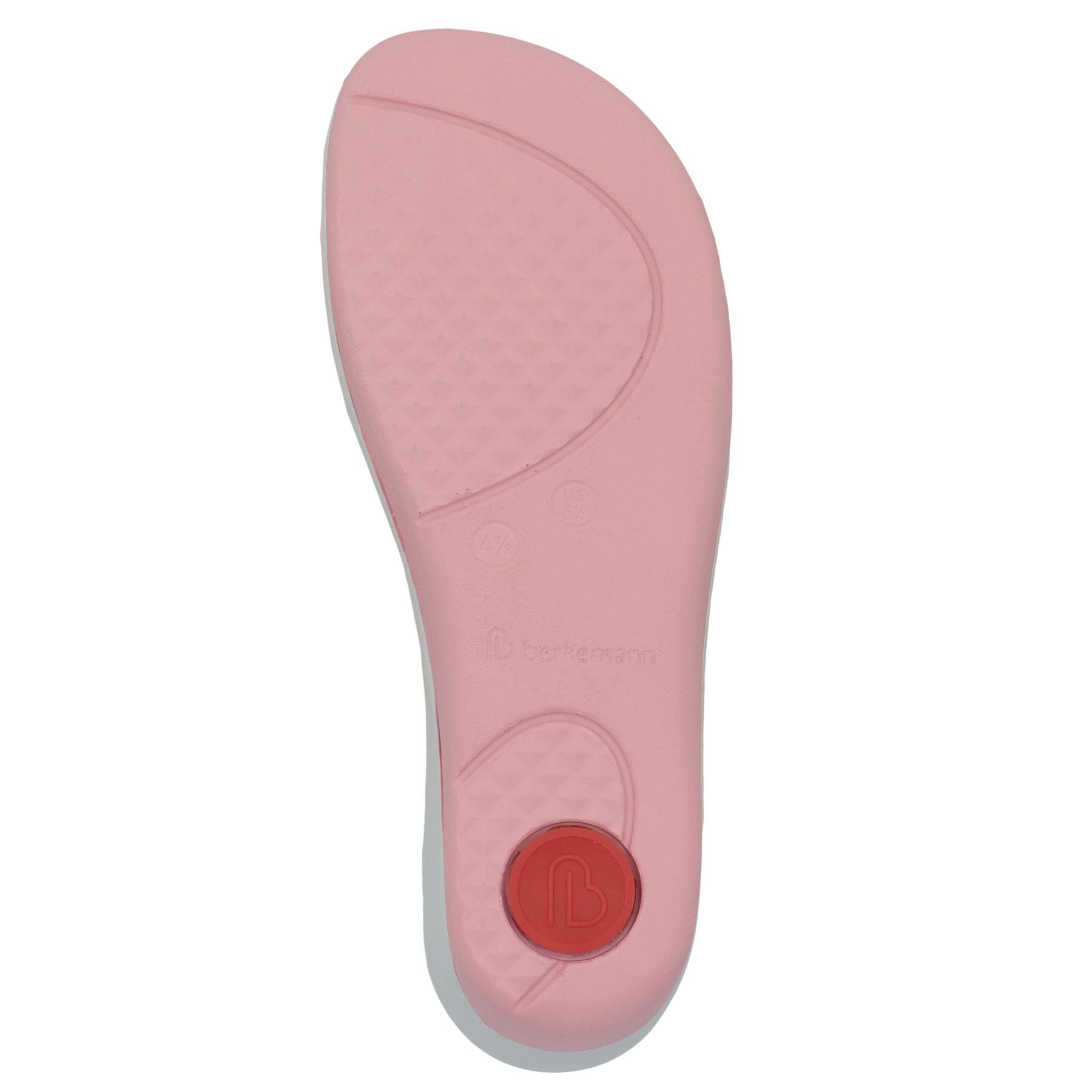 rote pantolette sohlenansicht