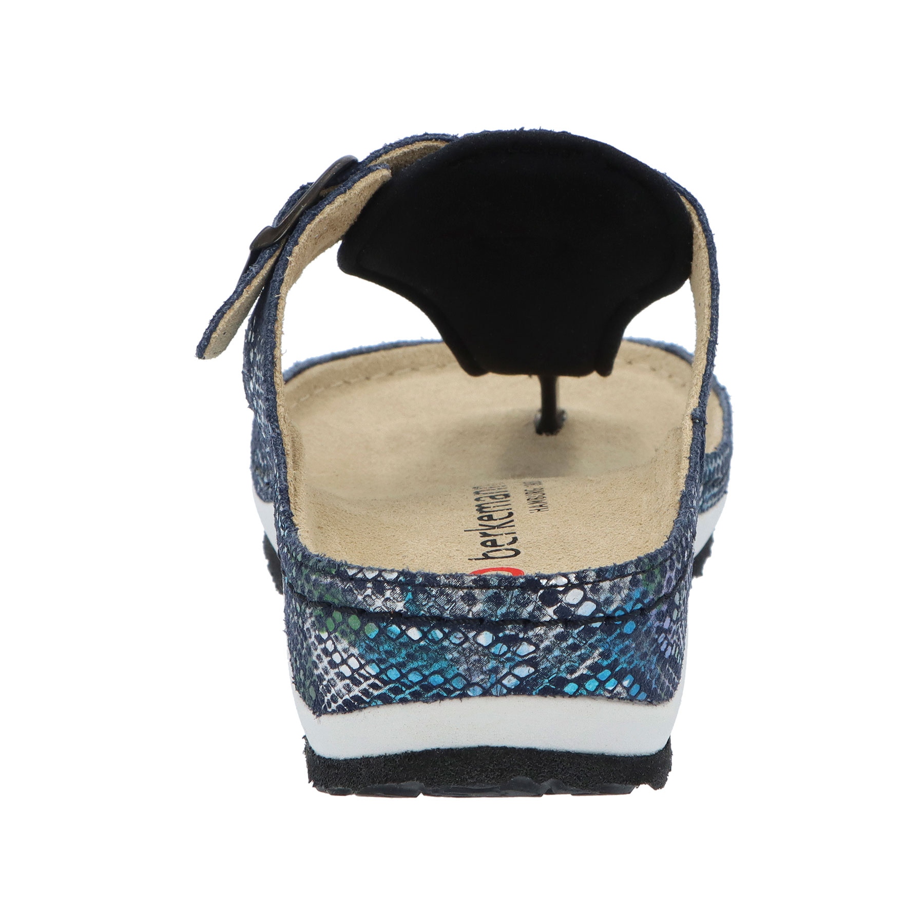 blaue pantolette vorderansicht