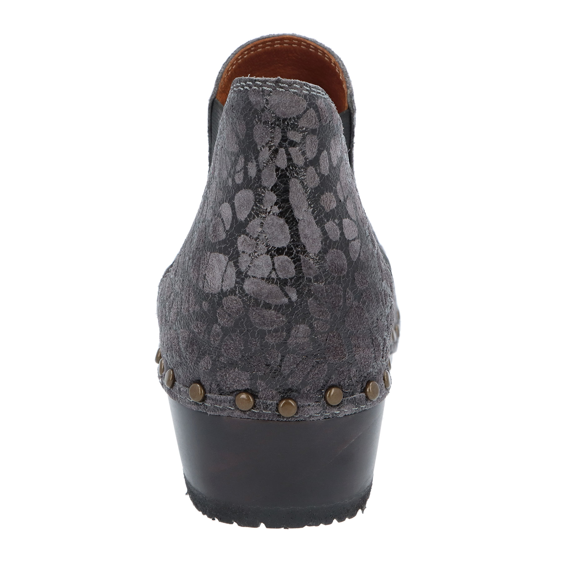 graue holzschuhe hinteransicht