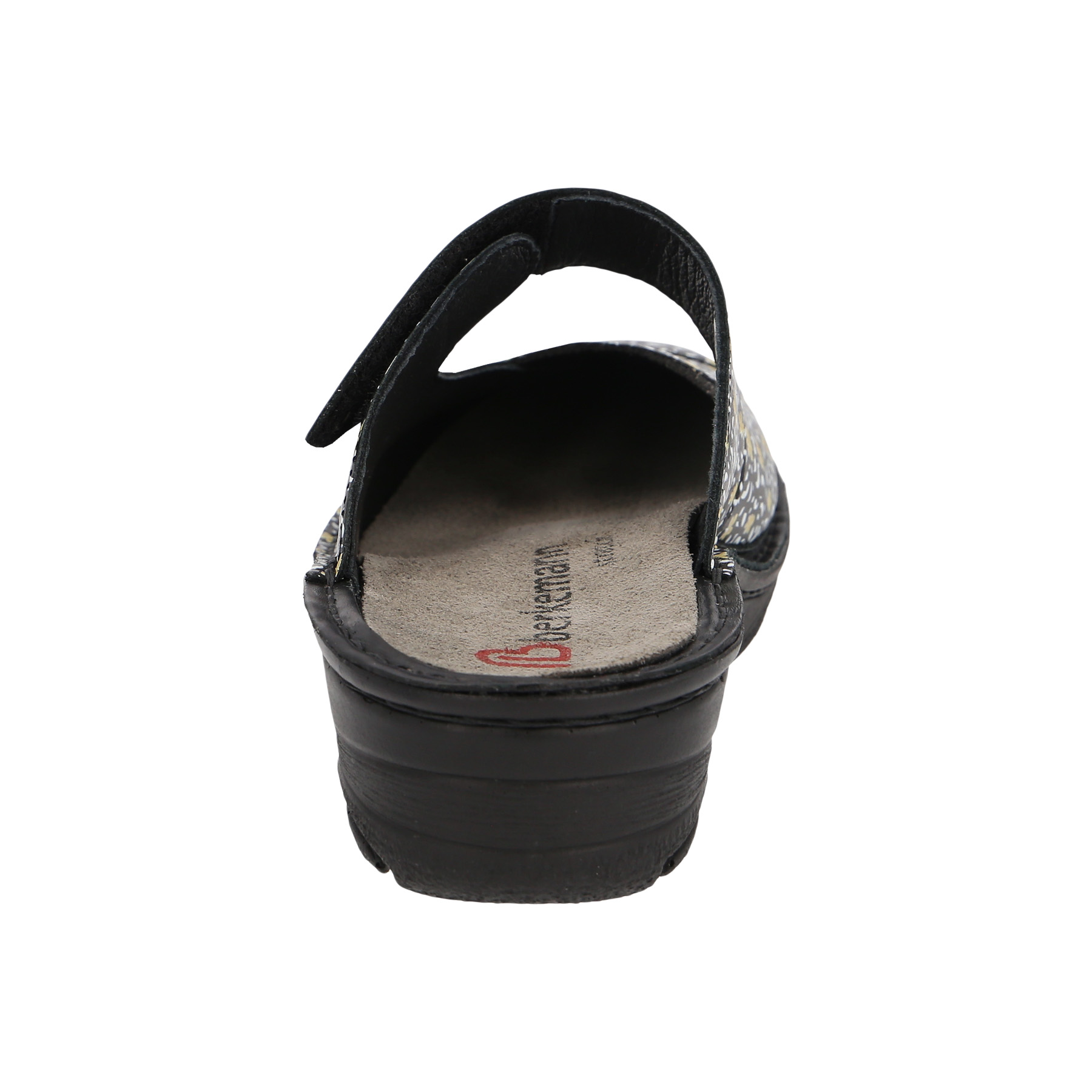 mehrfarbige clogs hinteransicht