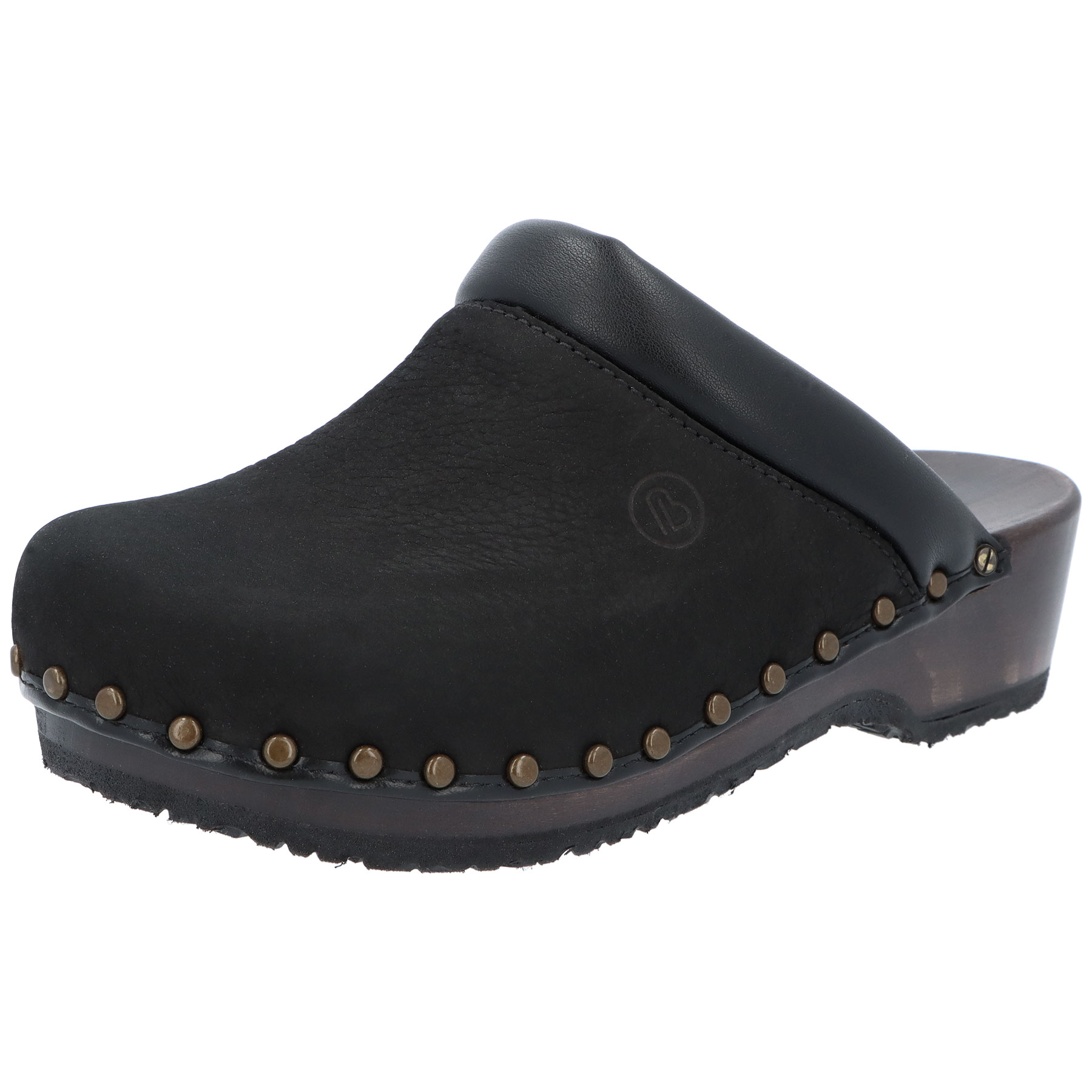 nachtschwarz/schwarz Prägenubuk/Synthetik